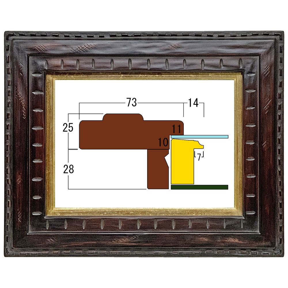 詳細画像 油絵額縁 囲炉裏マット無し