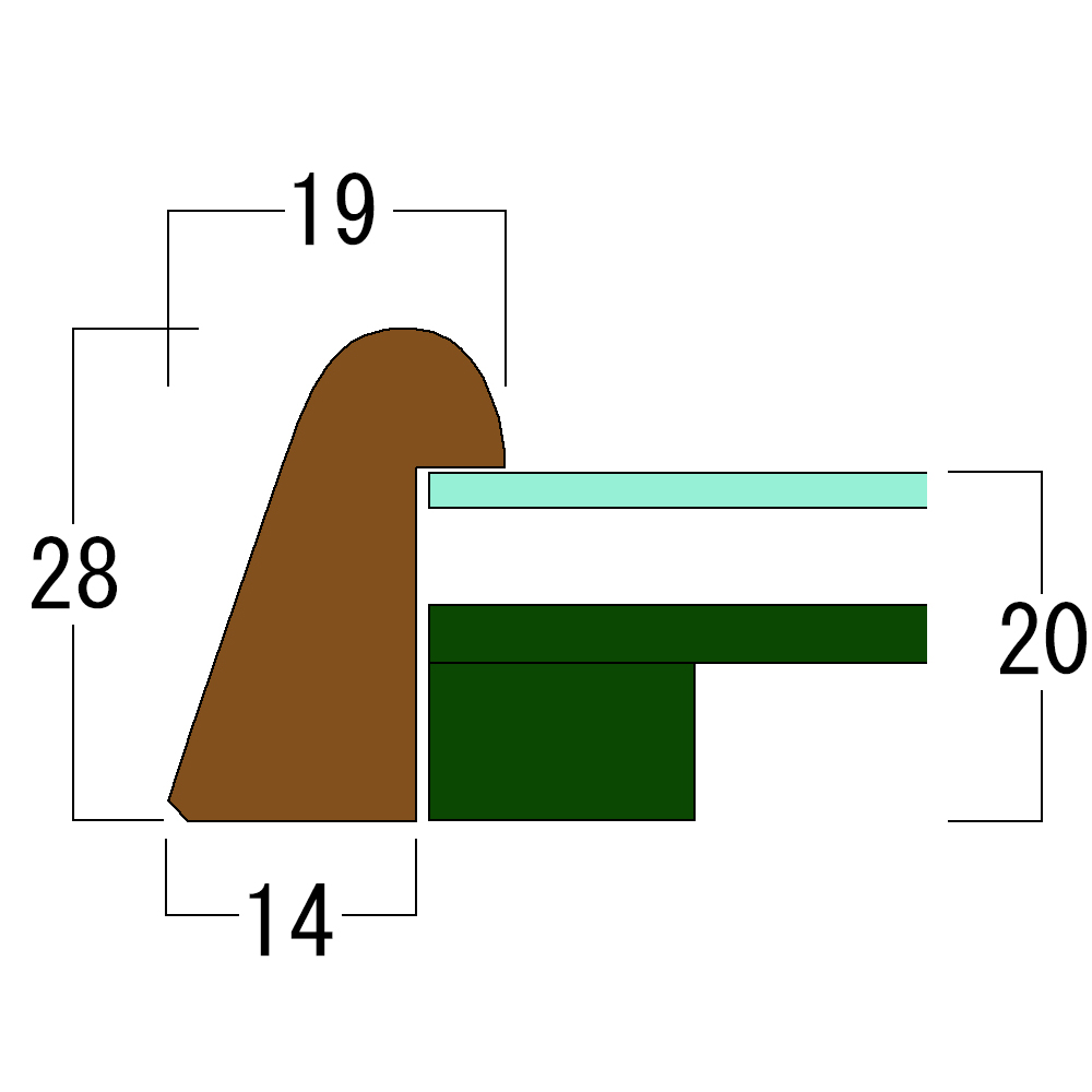 詳細画像10 手ぬぐい額 隅丸傾斜