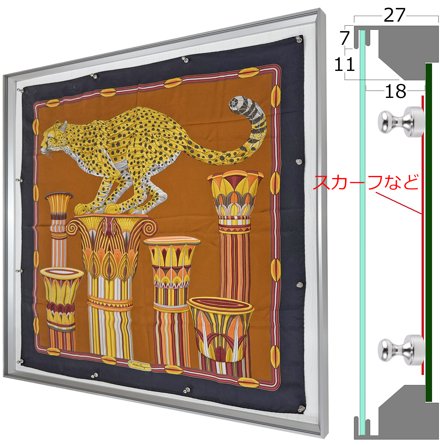 詳細画像4 マグネット式 スカーフ額