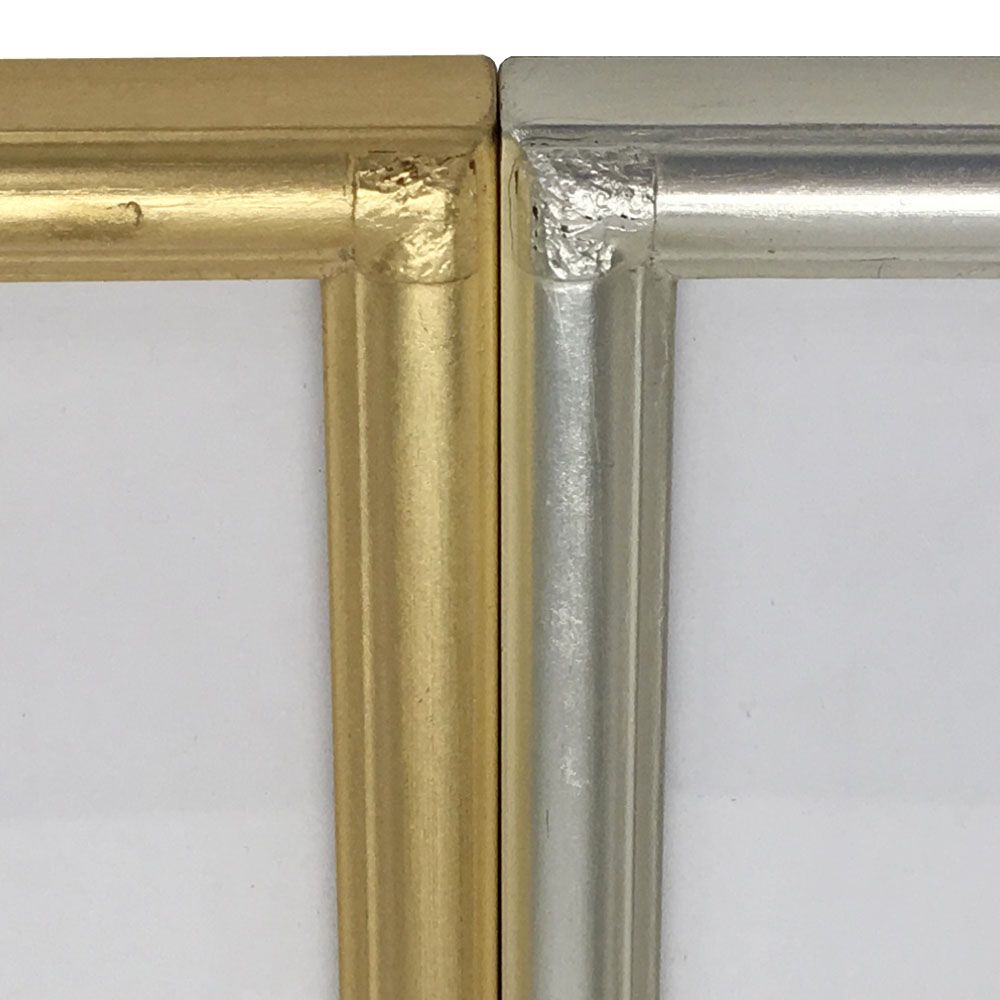 保存額装一般額 7517 上品なゴールドとシルバーの額縁、保存額装仕様で