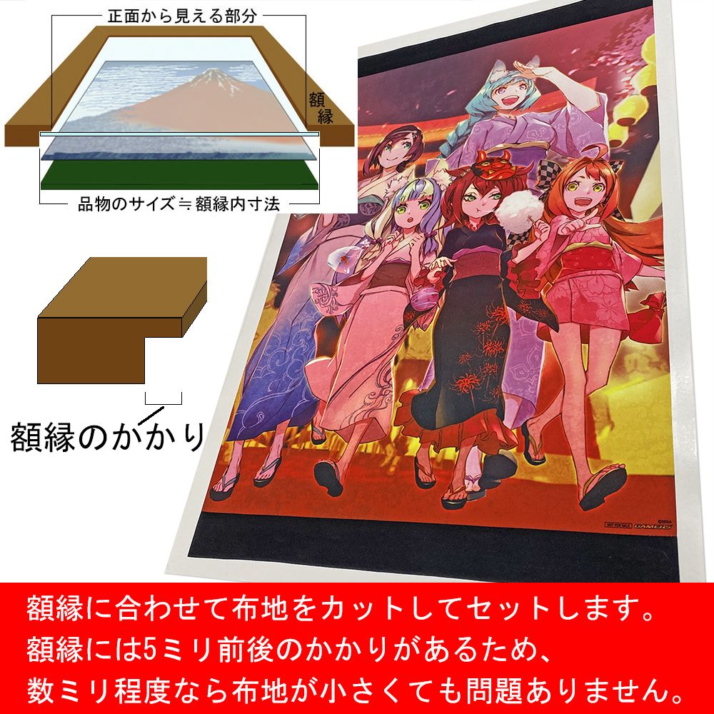 裏打ち作業後のタペストリー