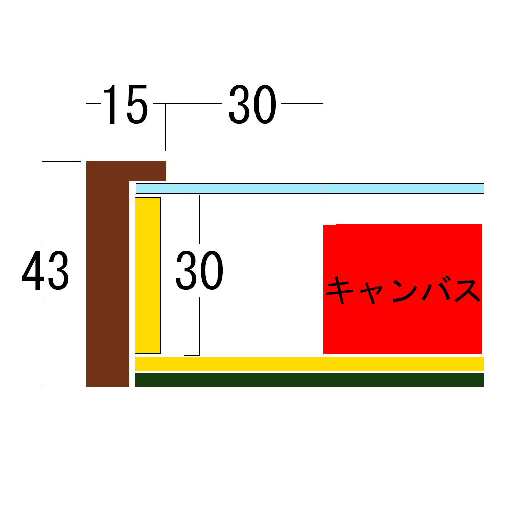 詳細画像10 油絵額縁 細角箱15