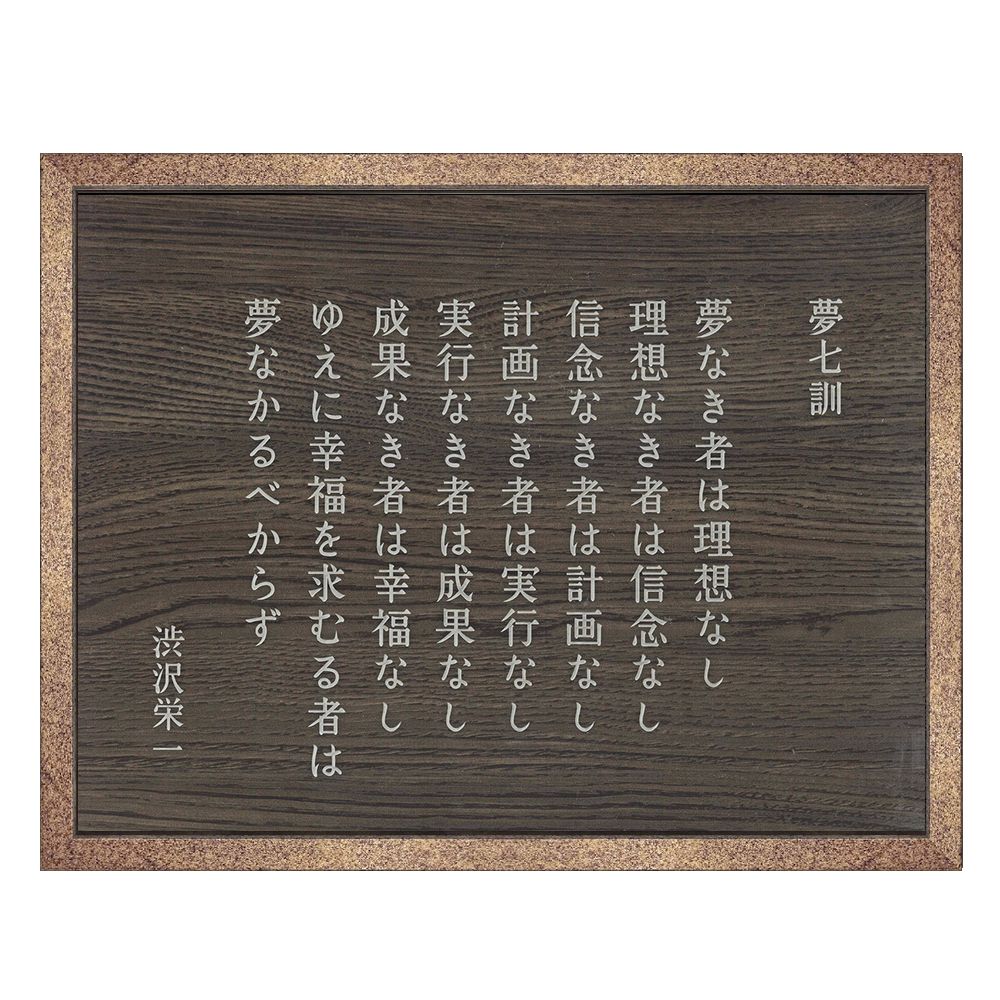 詳細画像 渋沢栄一 夢七訓