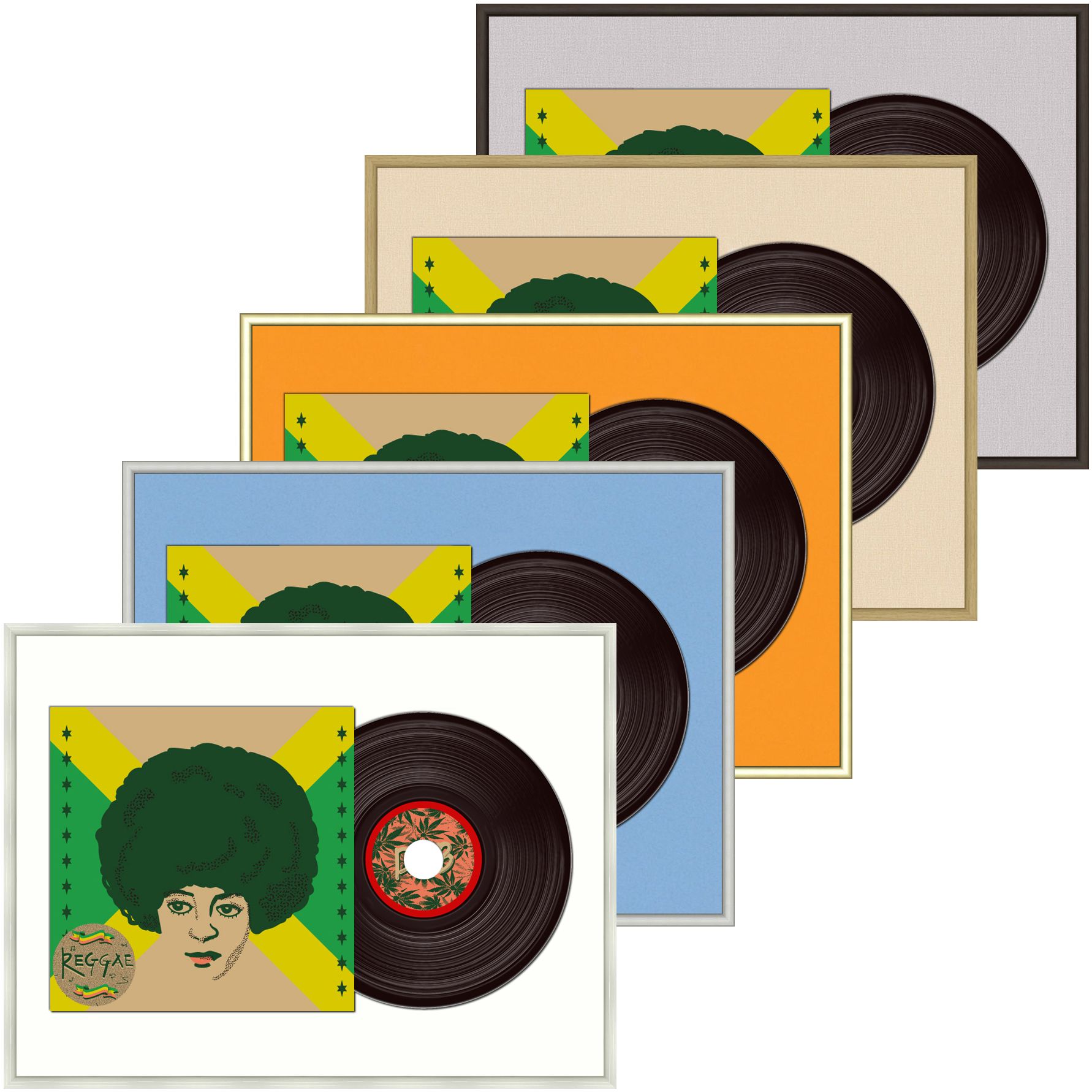 LP盤　HIGHTIMES 額縁付 楽天市場】【日本製】 レコード額 レコードジャケットを飾る額縁