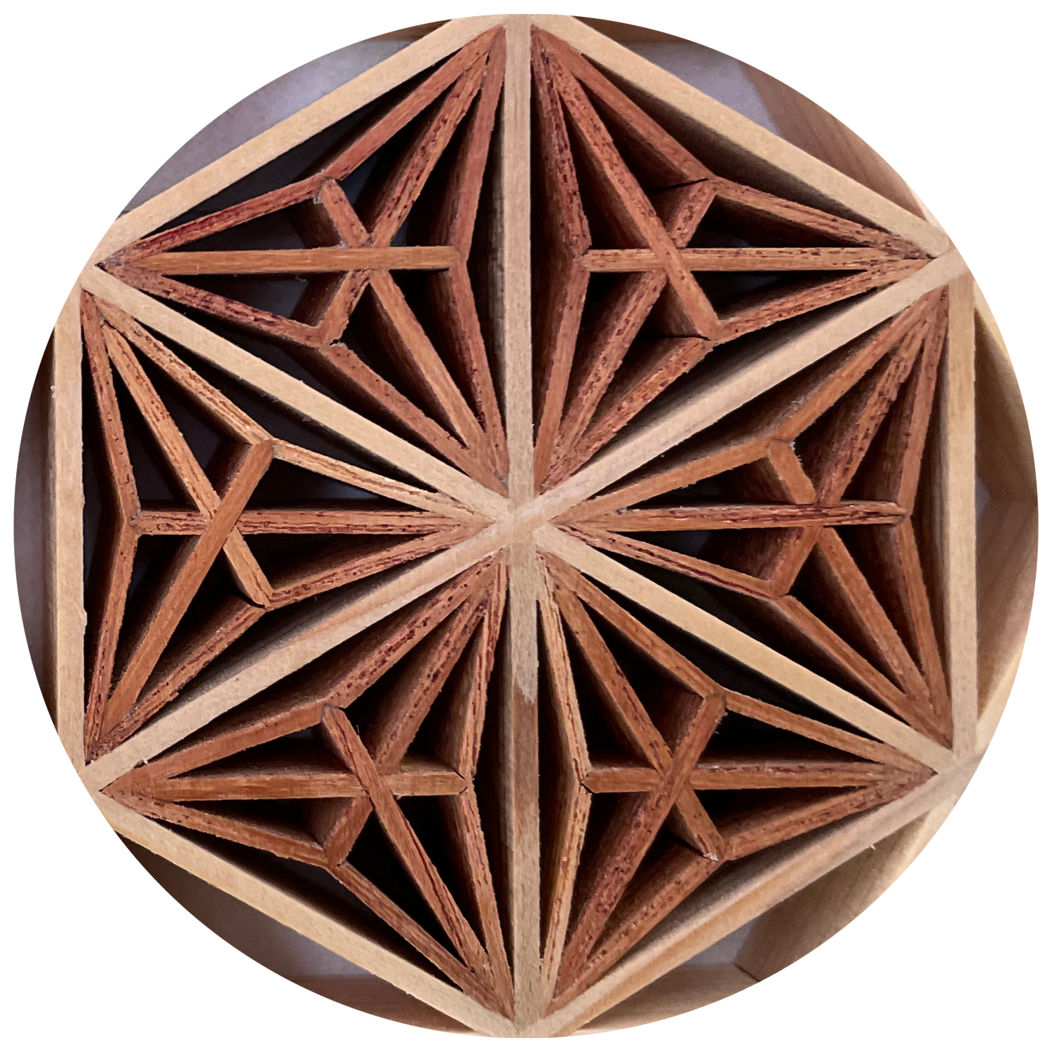 166 ❣️特価！値段交渉OK❣️麻の葉組子2枚一組木製額縁