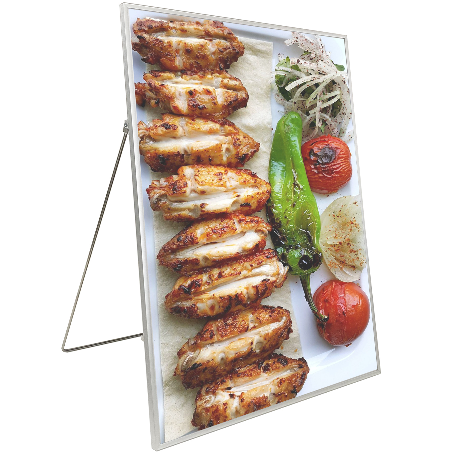 フィットフレーム 縦型スタンド付 壁面と床に兼用で飾れる、収納