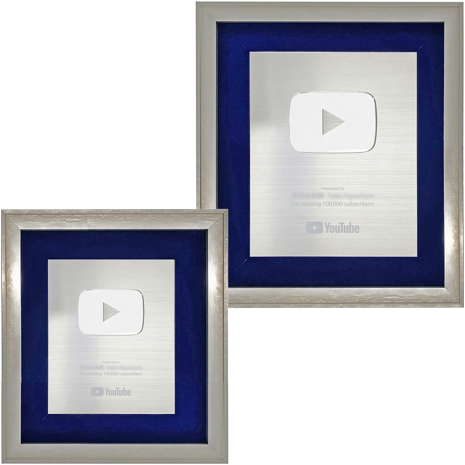 youtube・シルバークリエイターの栄誉にふさわしい専用額