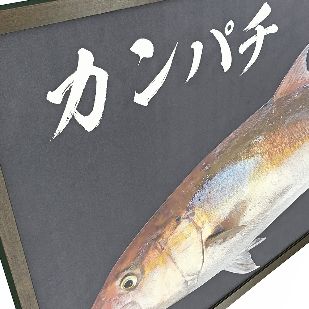 額装実例7 デジタル魚拓 カンパチ