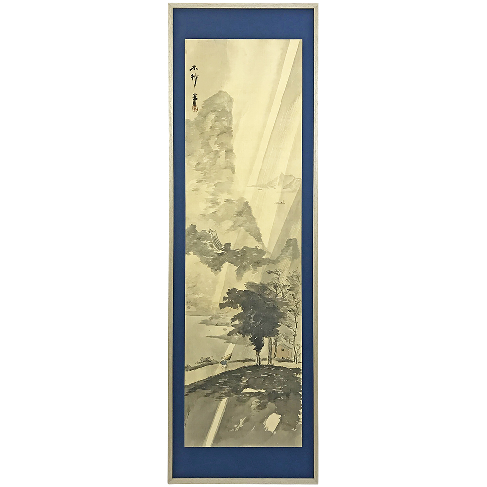 掛け軸 額装に仕立て直し