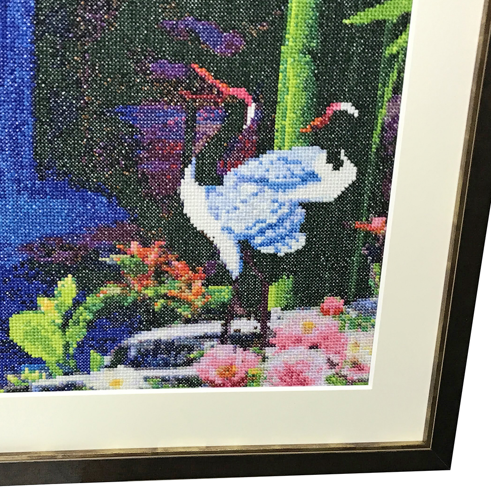 額装実例3 刺繍キット 夢の滝