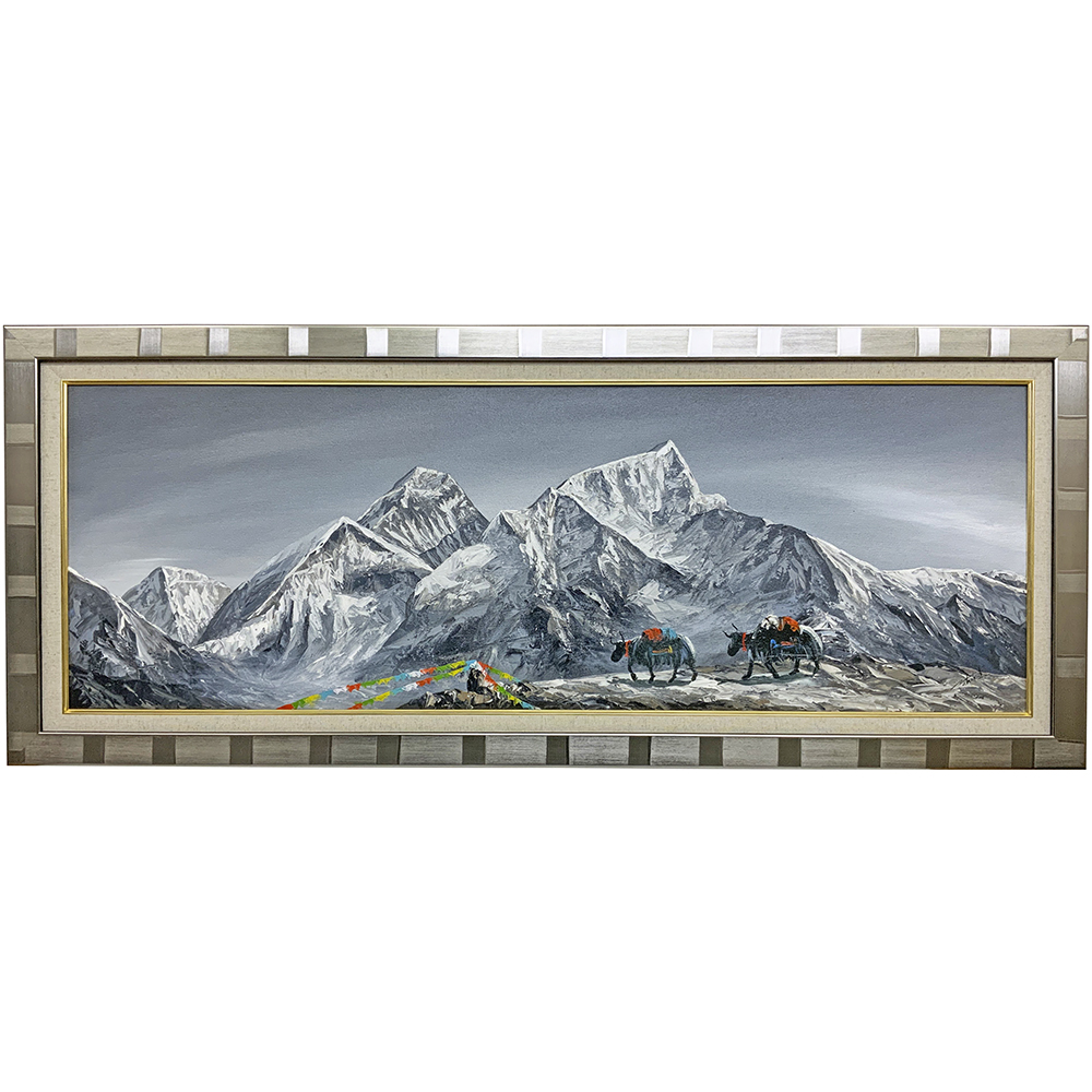 ネパールの山々 画布