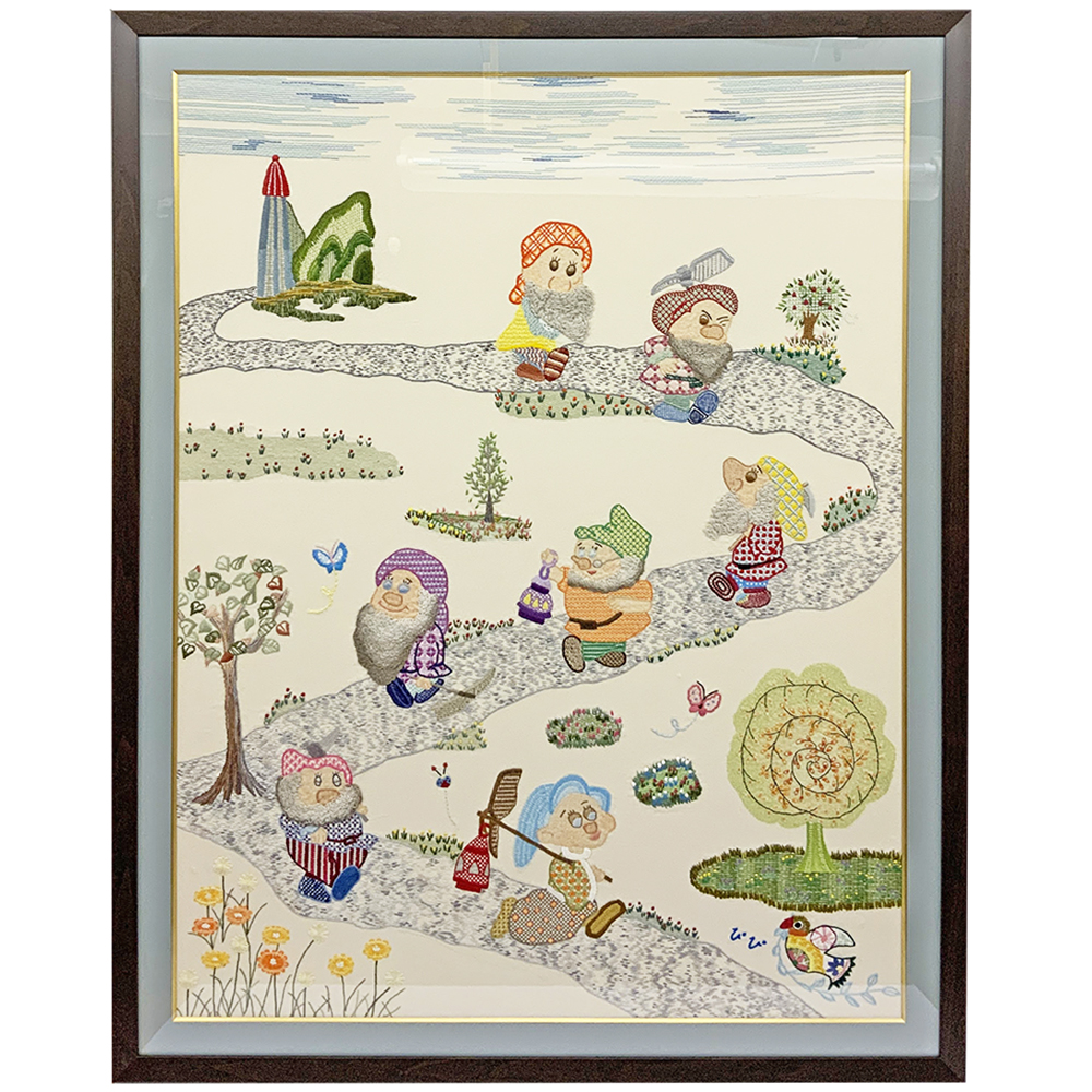 七人の小人 刺繍作品