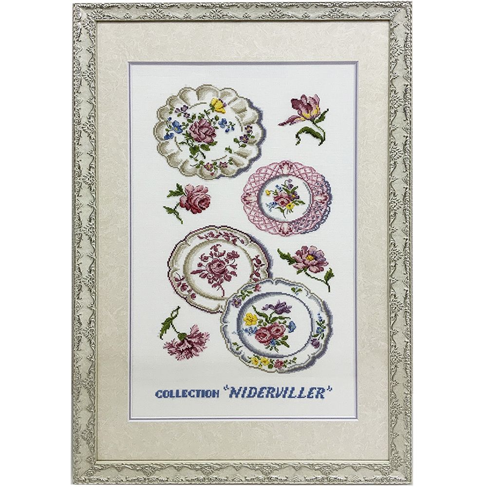 刺繍 アンティーク陶磁器