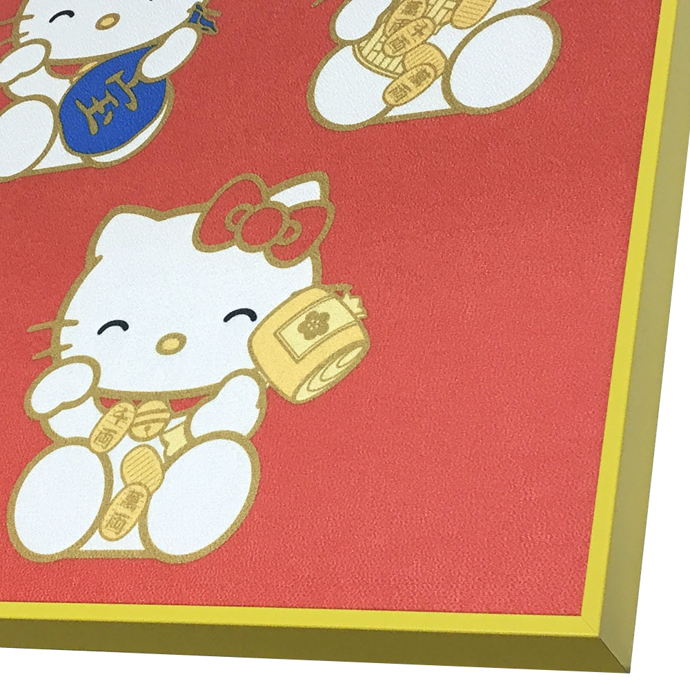 額装実例4 座布団カバー キティ