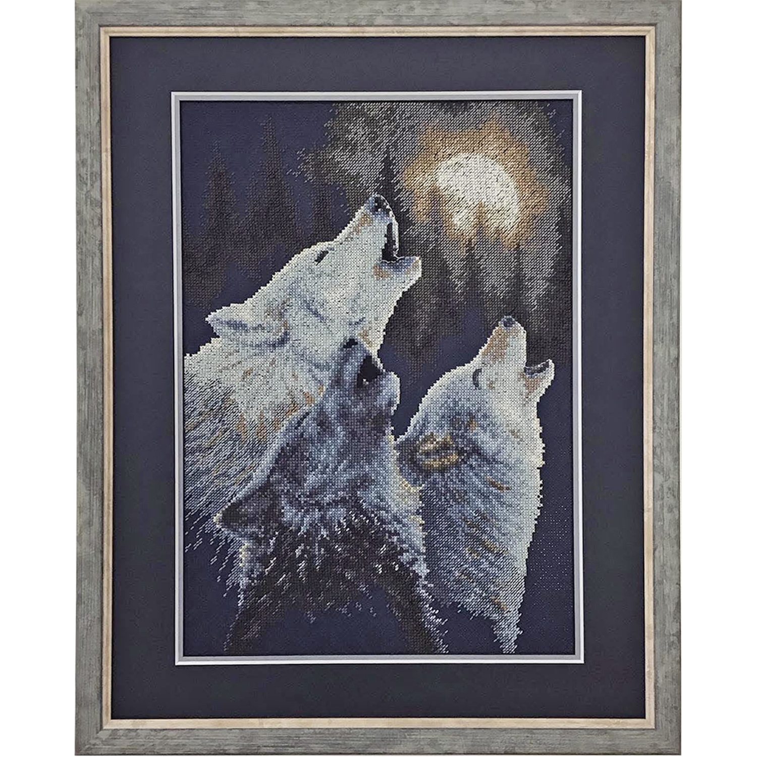 クロス刺繍 狼達