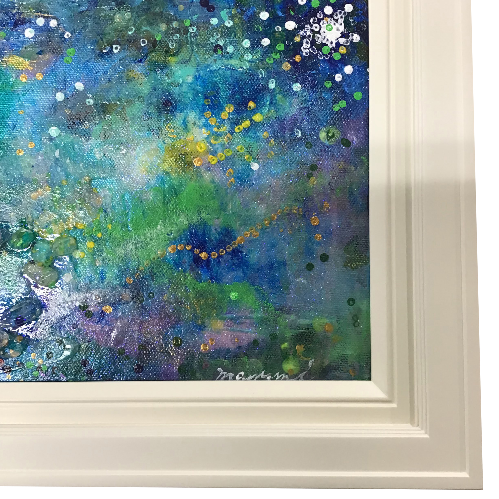 立体的な表面のアクリル画