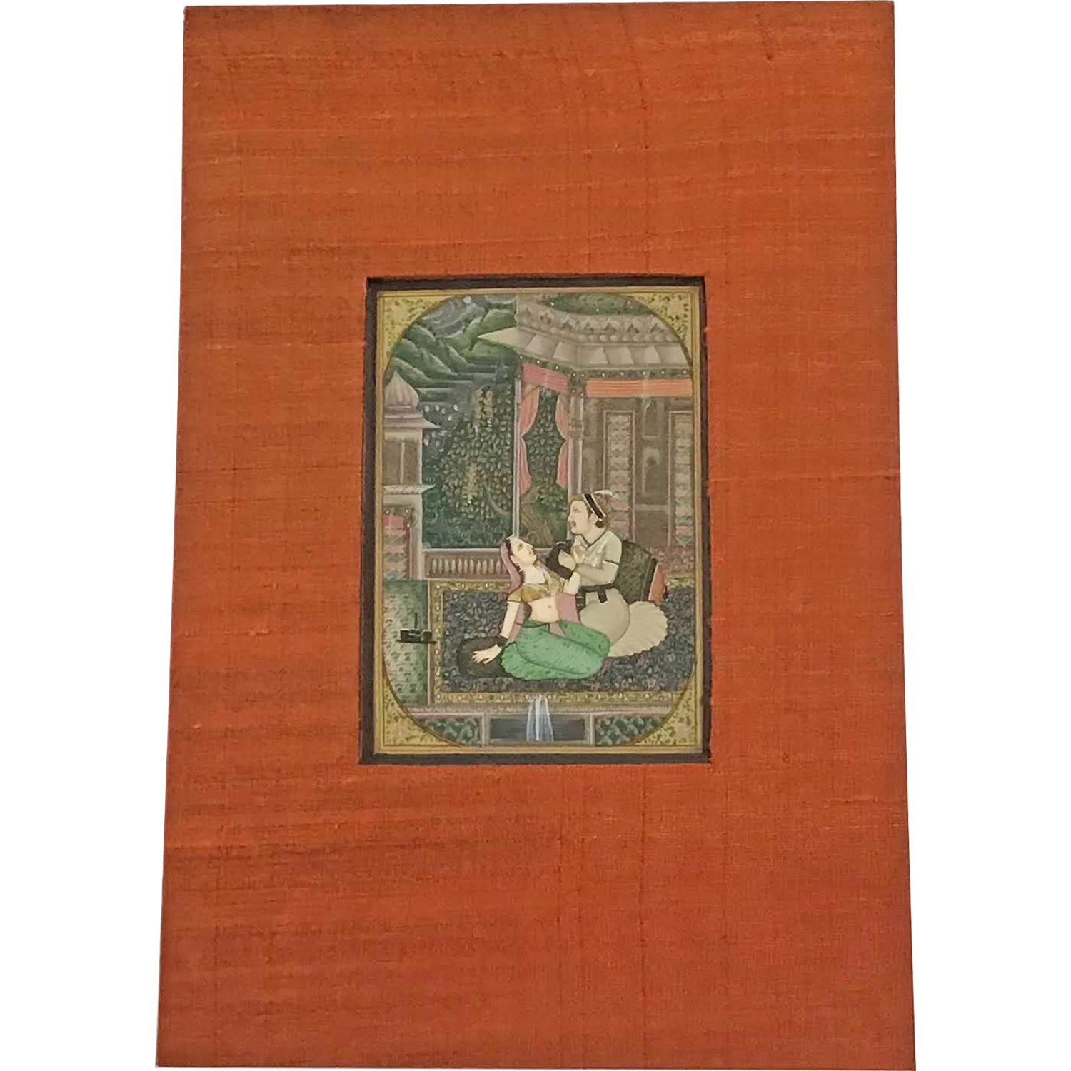額装実例5 海外土産 マット付き絵画