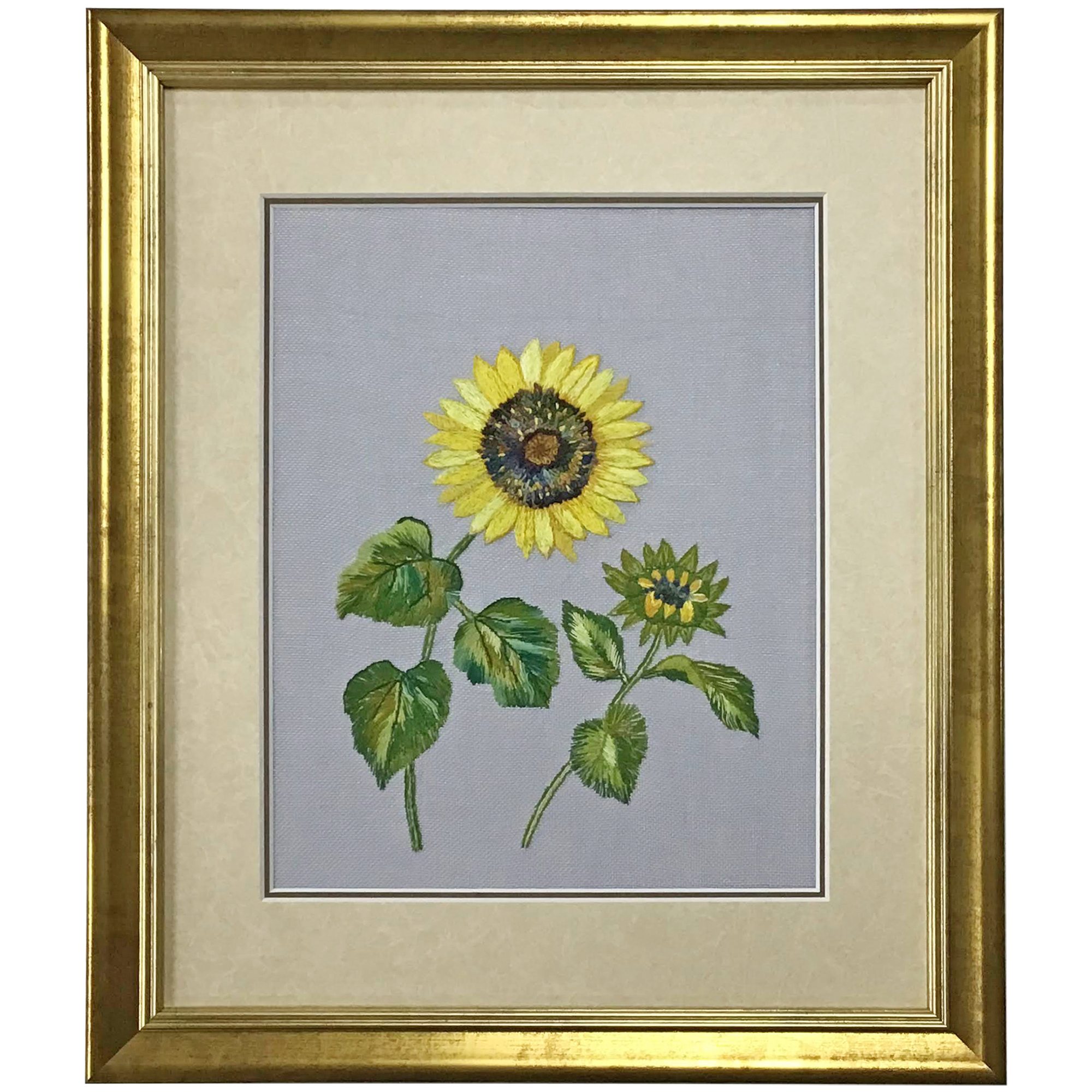 ひまわりの刺しゅう