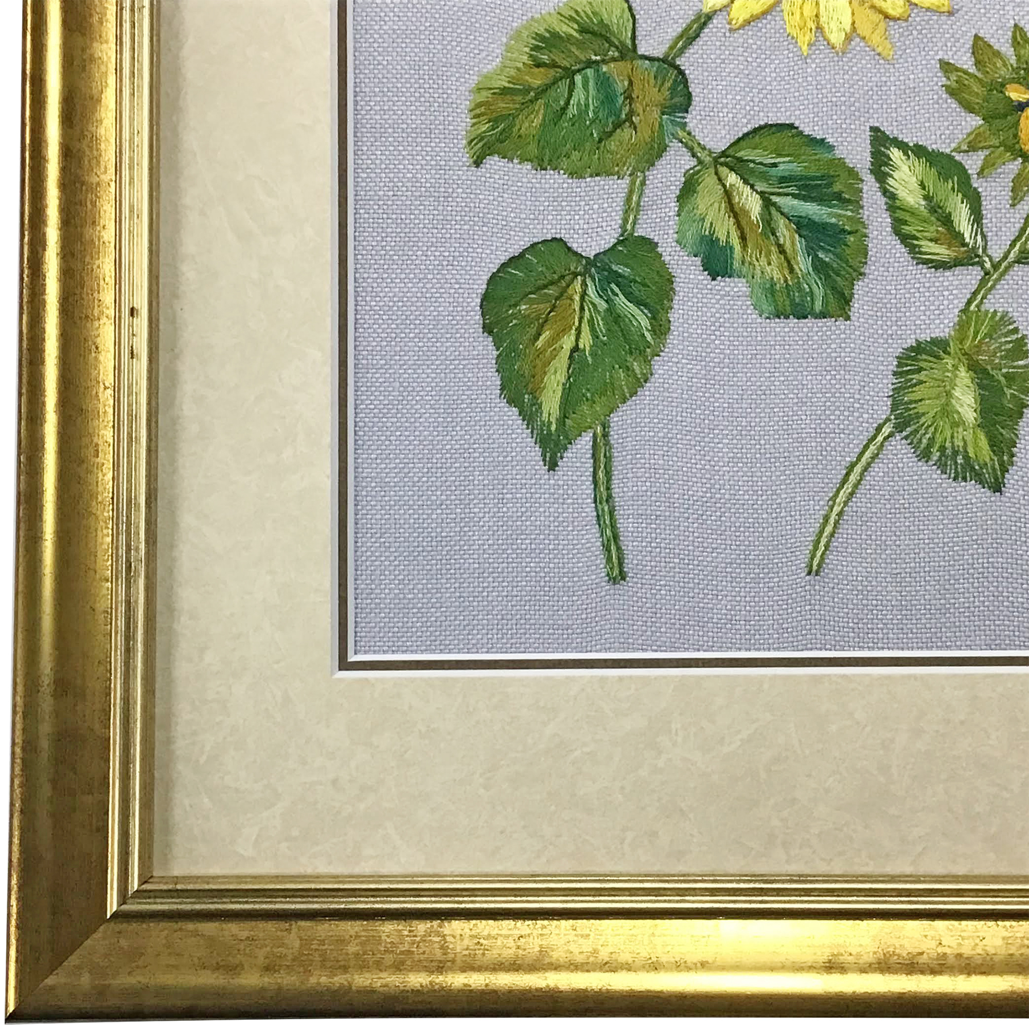 ひまわりの刺しゅう