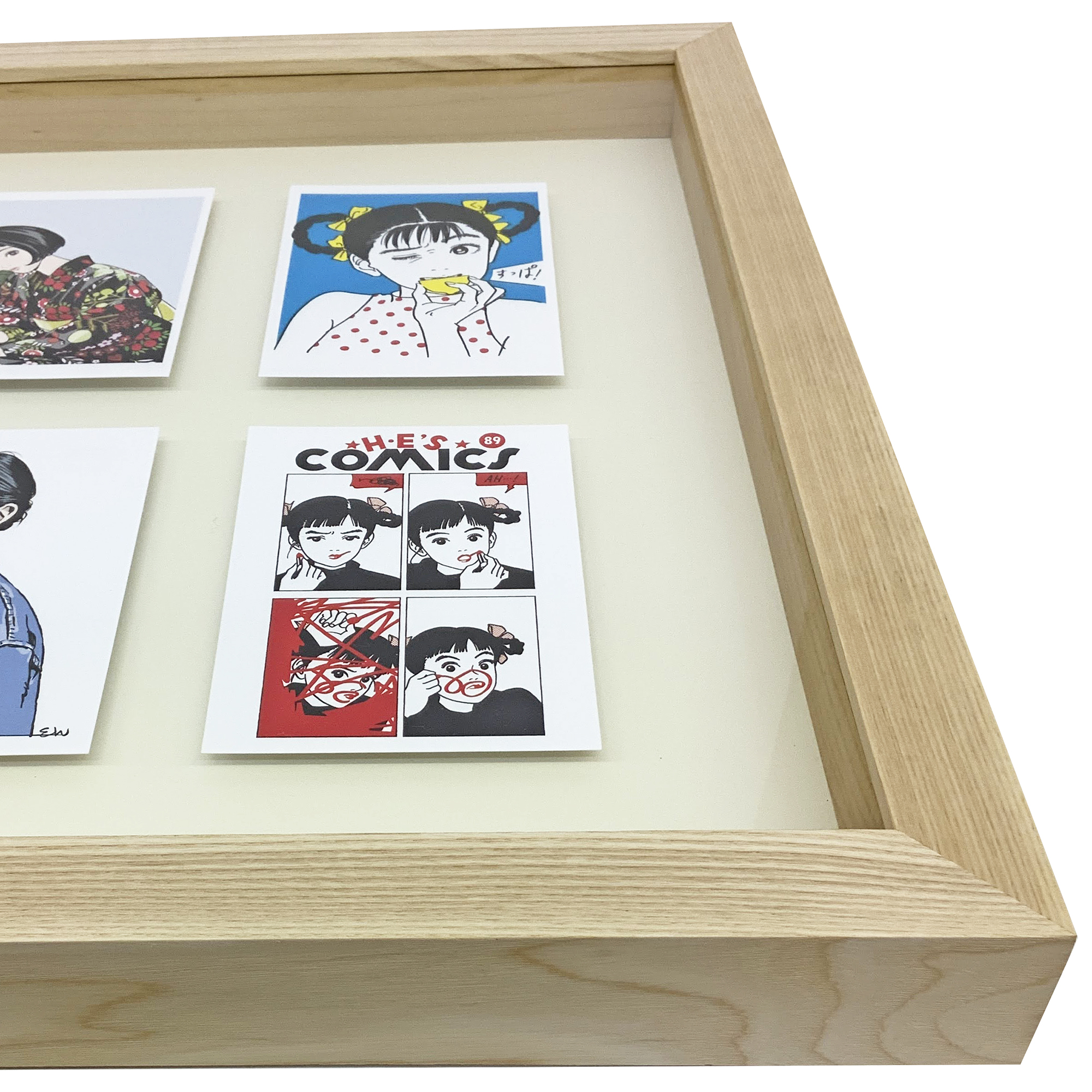 額装実例3 江口寿史展 ポストカード