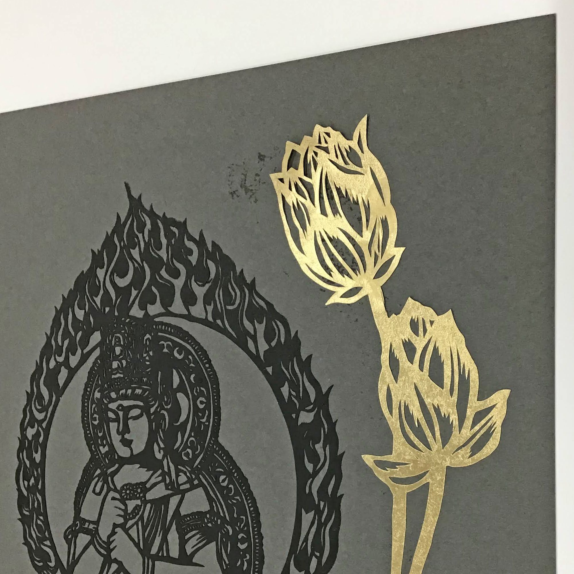 額装実例8 切絵 仏像