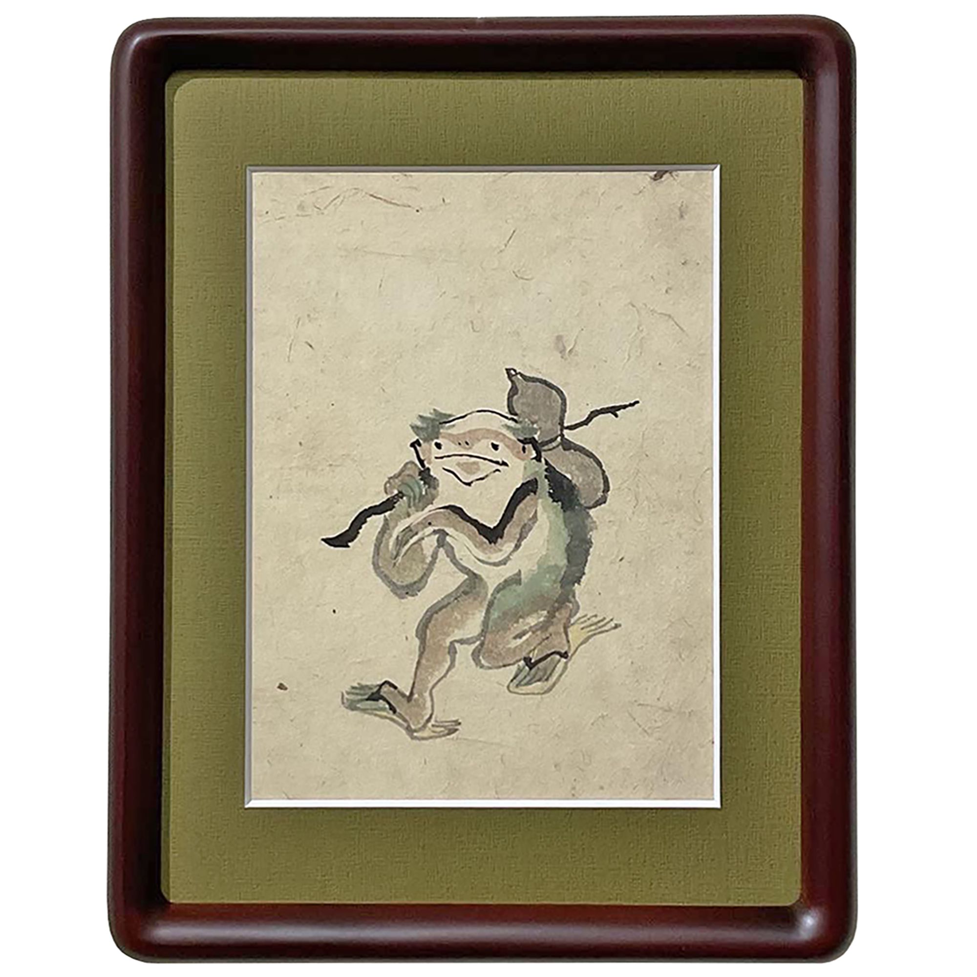 額装実例1 河童 墨彩画