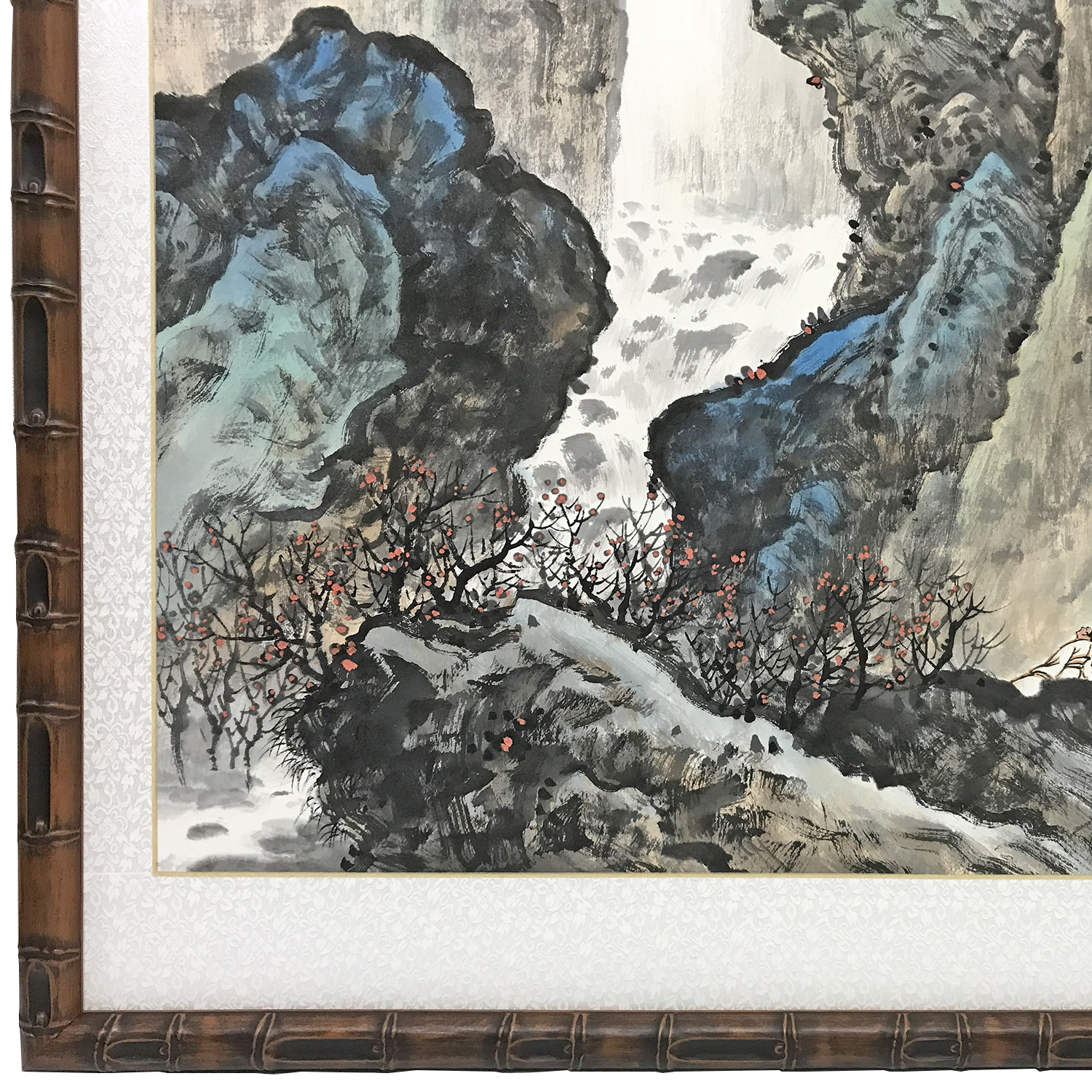 額装実例4 山水画 中国墨彩
