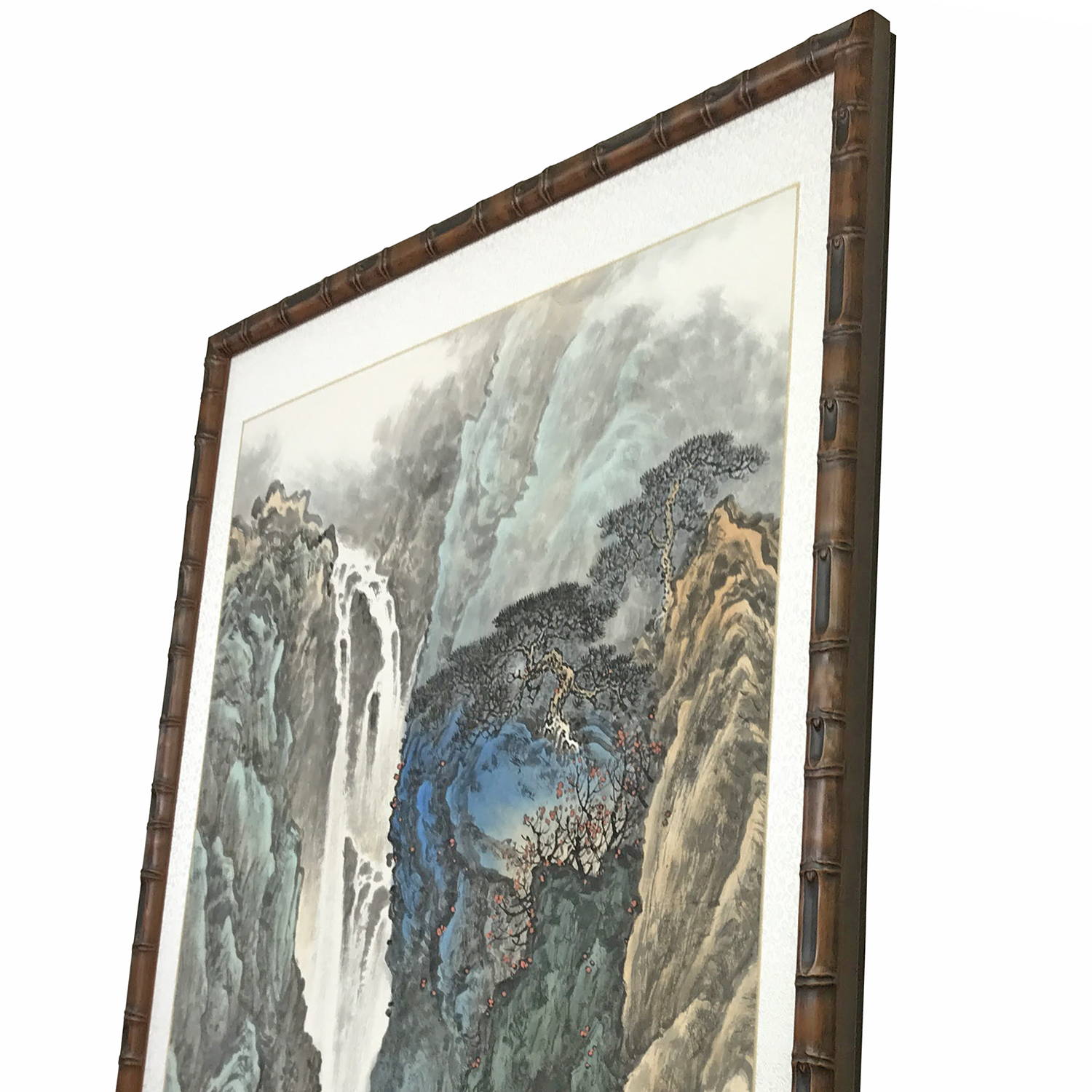 額装実例6 山水画 中国墨彩