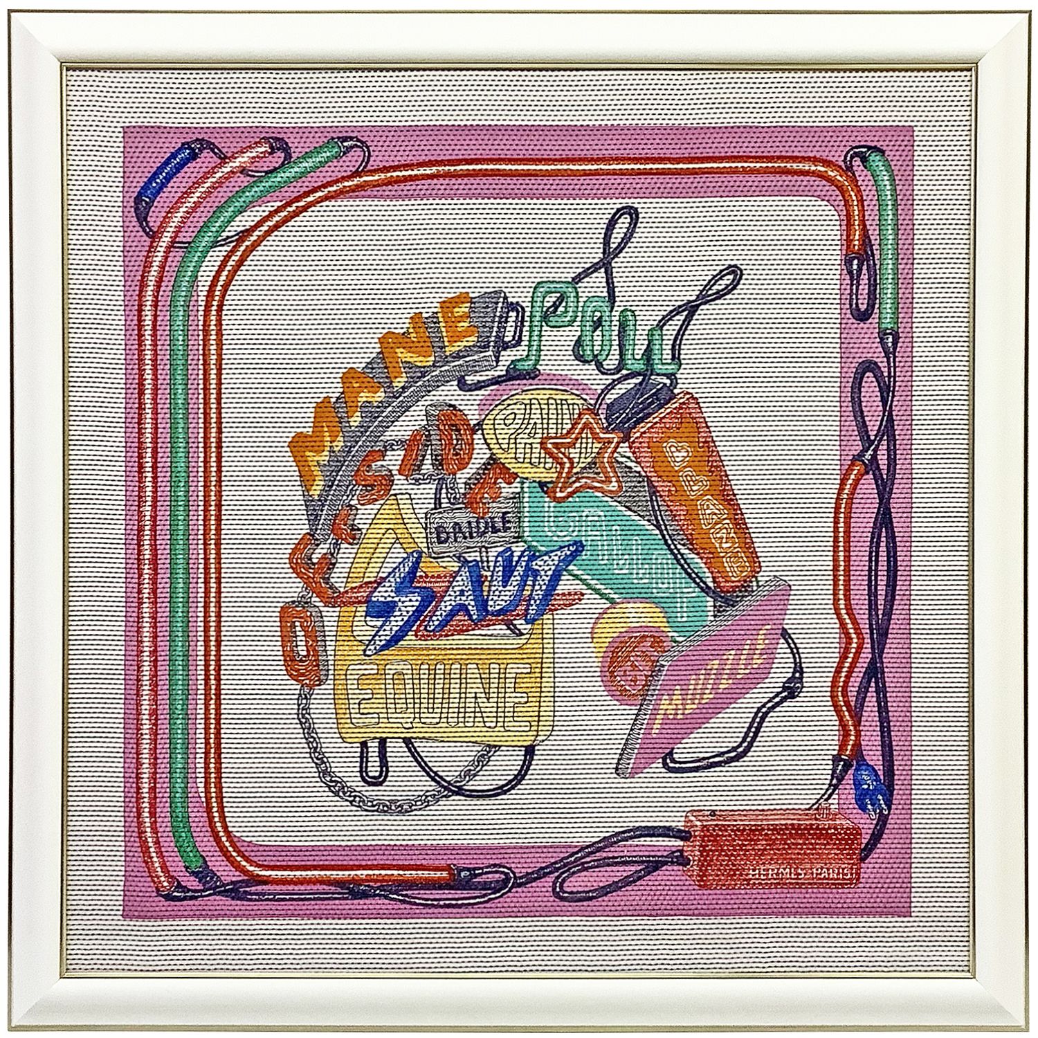 エルメス 刺繍入りスカーフ