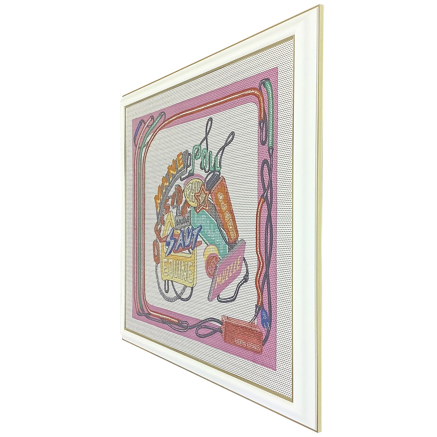 エルメス 刺繍入りスカーフ