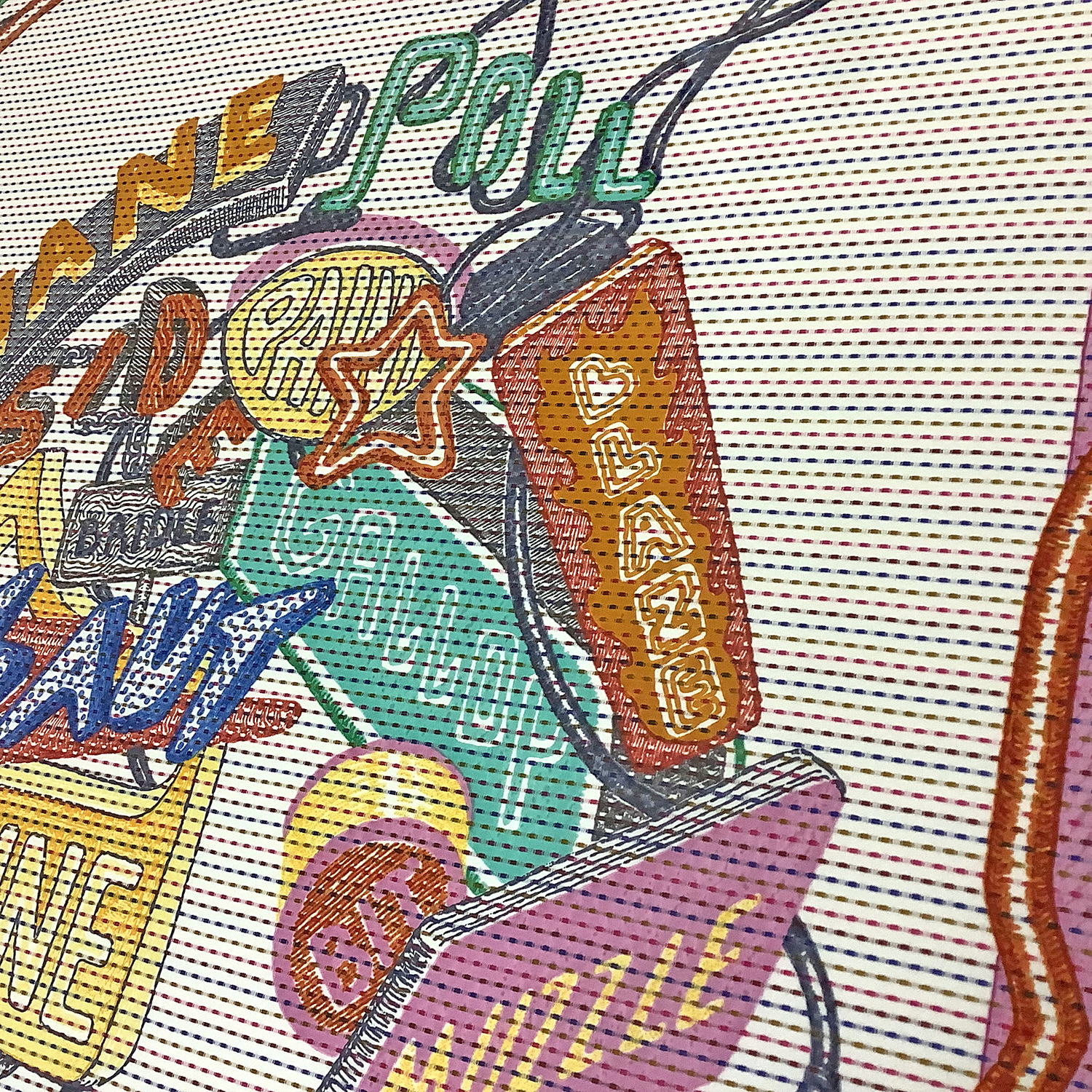 額装実例4 エルメス 刺繍入りスカーフ