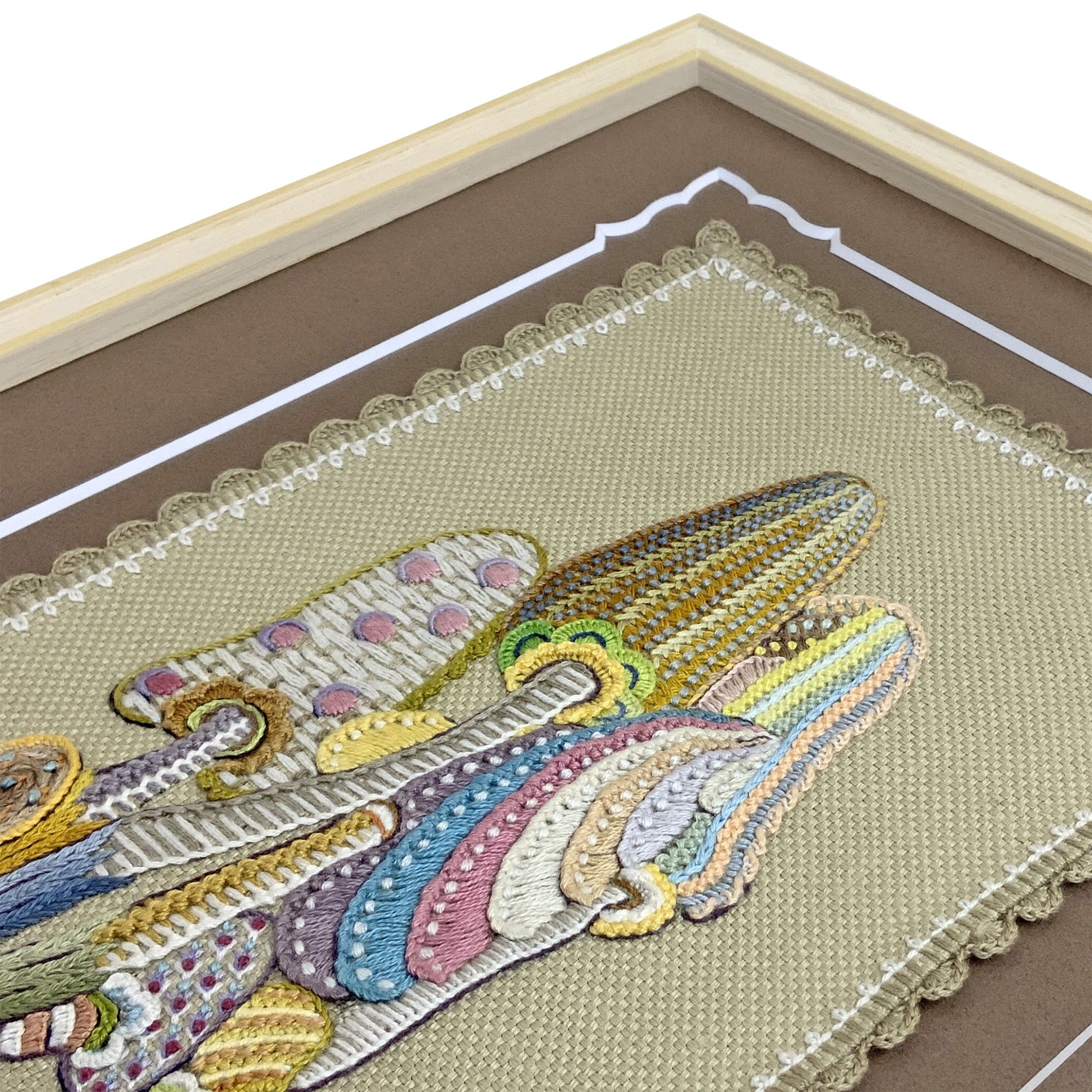 キノコの刺しゅう