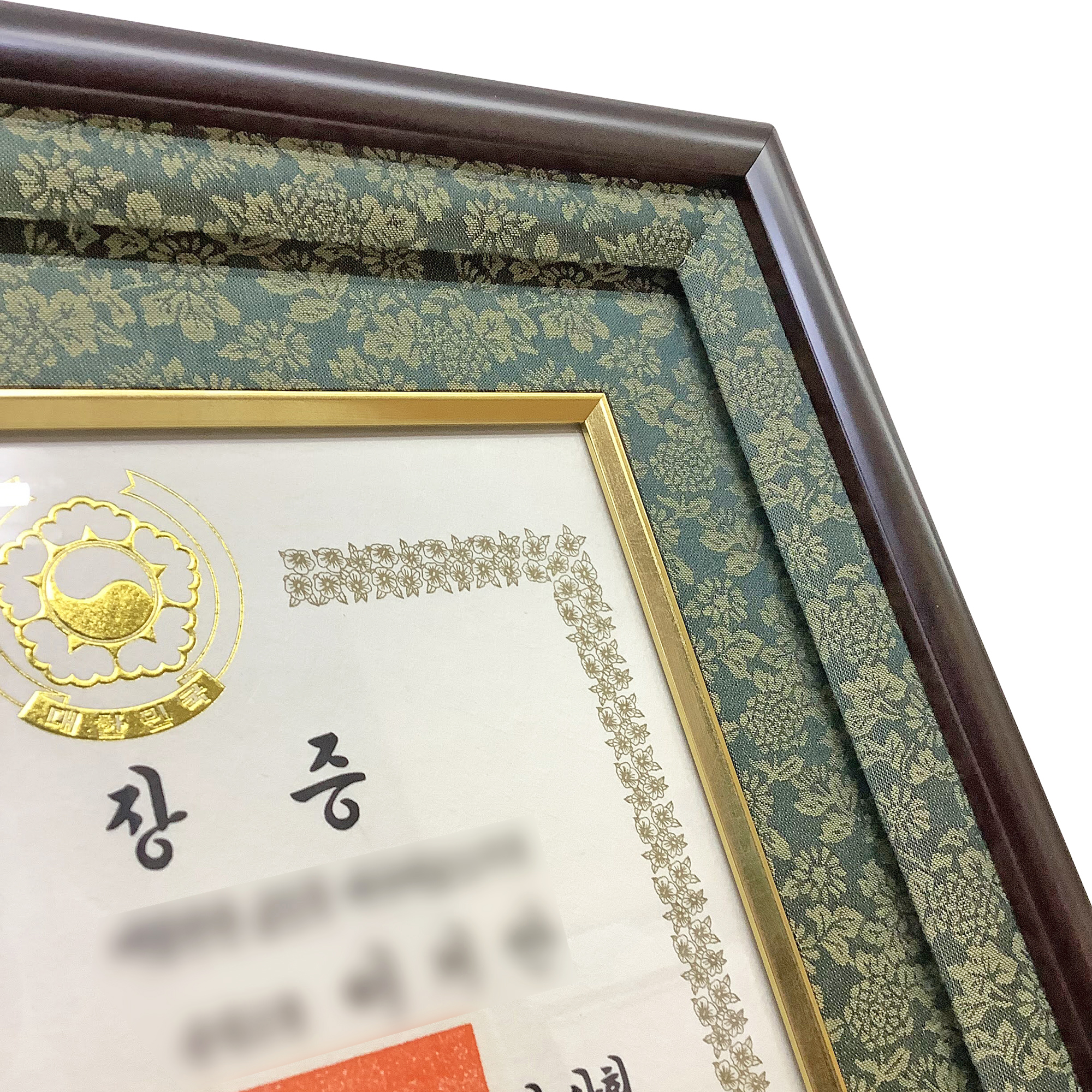 額装実例3 韓国 国民勲章と勲章証