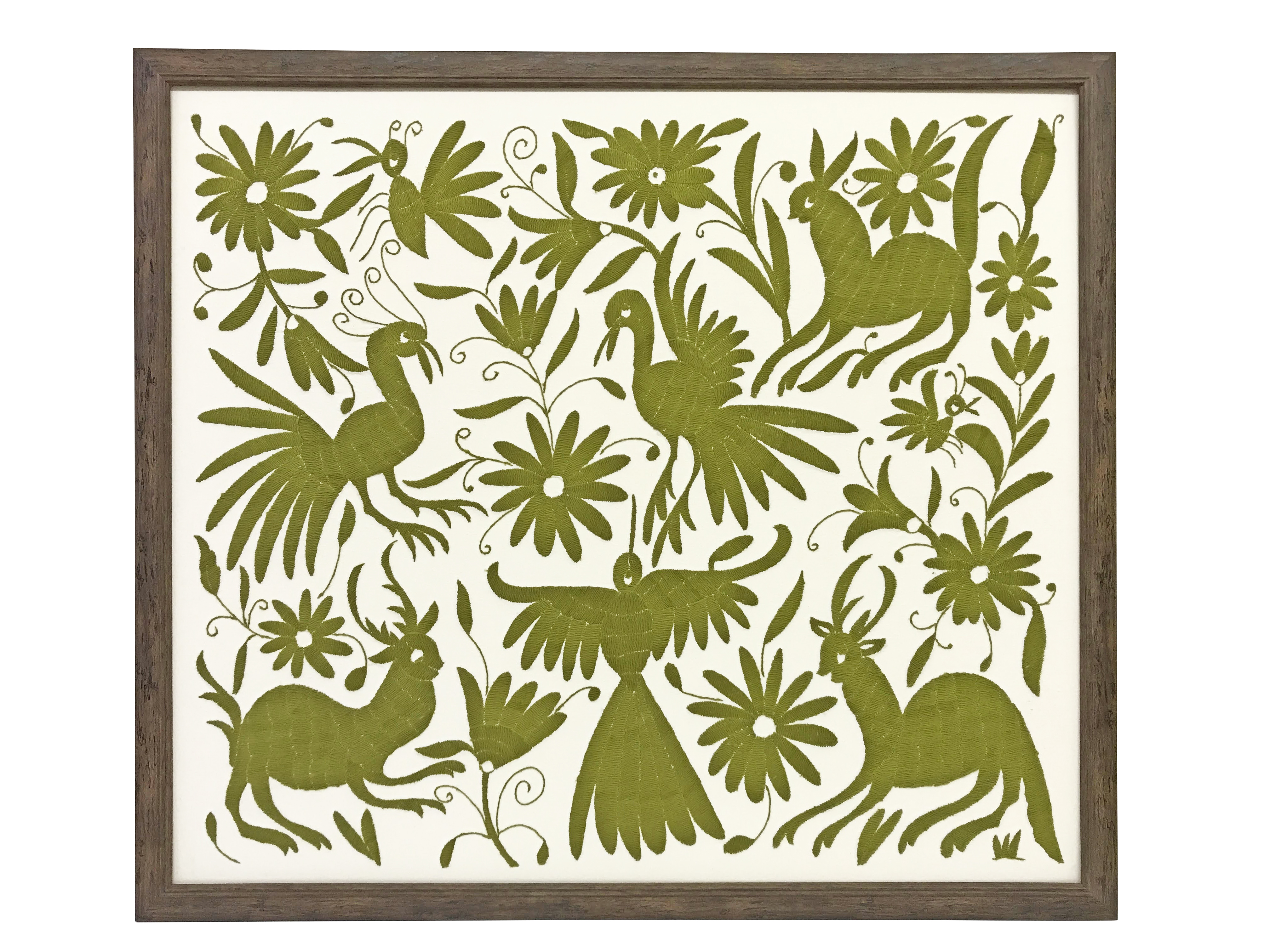 メキシコ オトミ刺繍のウォールアート