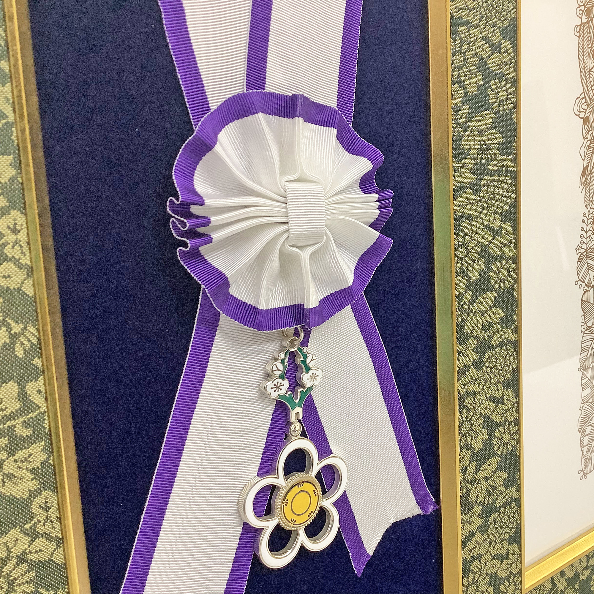 額装実例5 日本民謡協会 民謡功労章