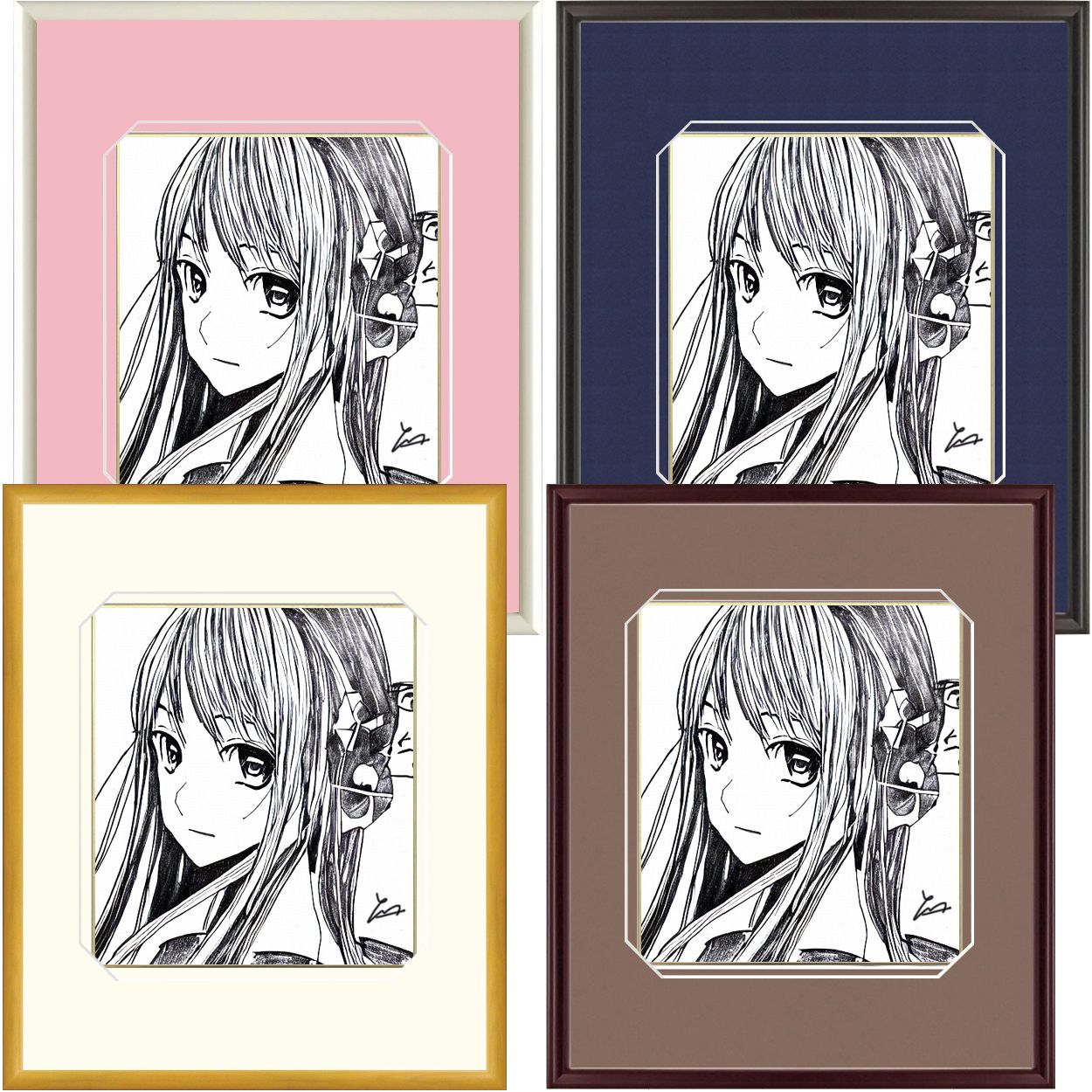 端まで見せる保存額装色紙額 6700N 保存性に特化しつつ、色紙の端まで