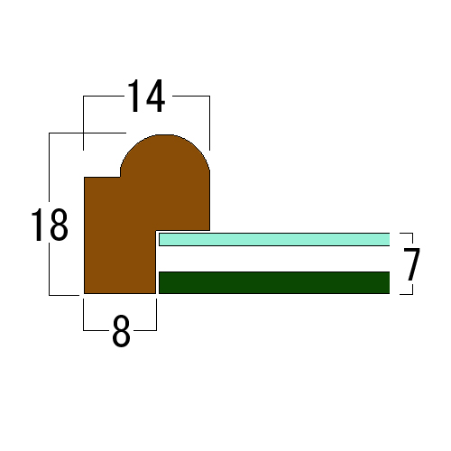 詳細画像10 ミニ色紙額 ノースフレーム