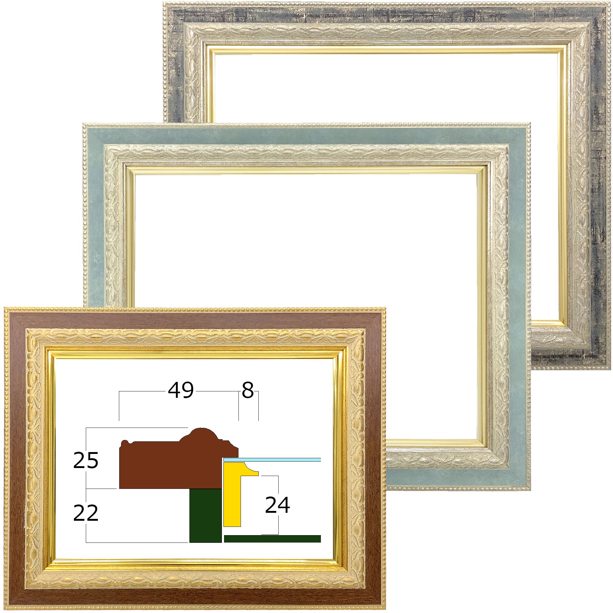 詳細画像 油絵額縁 8234