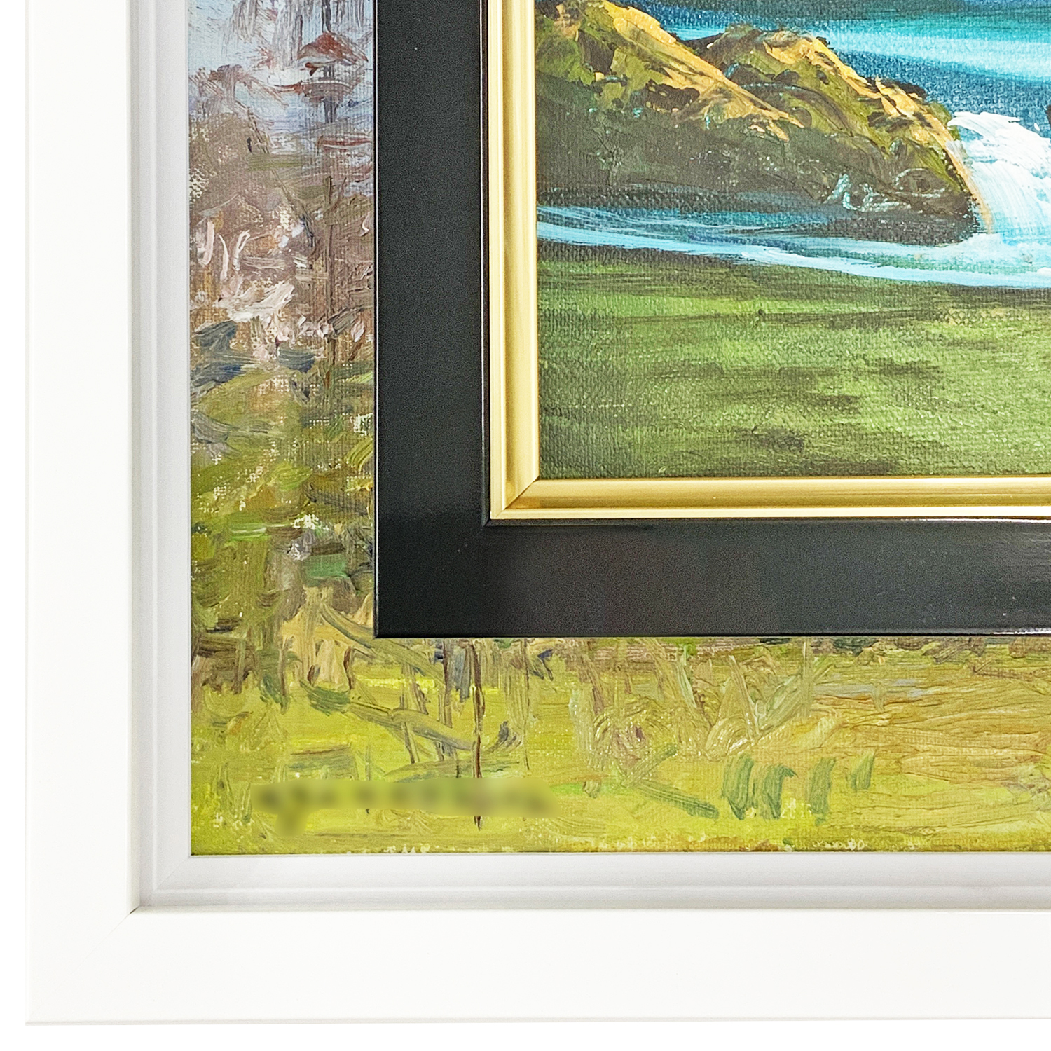 額縁　絵画油彩　Ｆ20号キャンバス　絵画　日本画　展覧会用　個展　美術品　ア-ト 油彩画 洋画 (油絵額縁付きで納品対応可) F20号 「三保の松原と