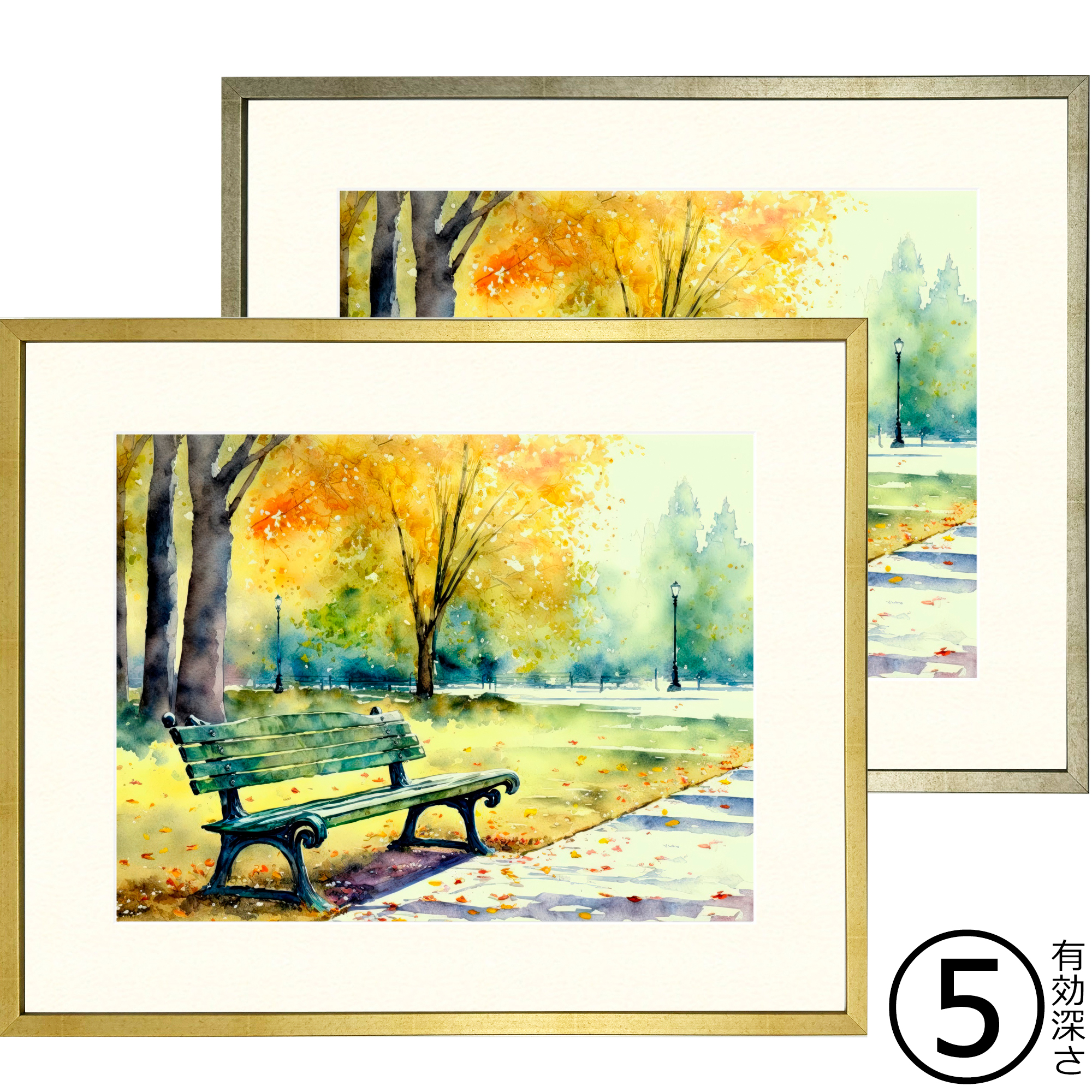 一般額 MH-231J 上品ないぶした箔足調デザインのアルミ製フレーム