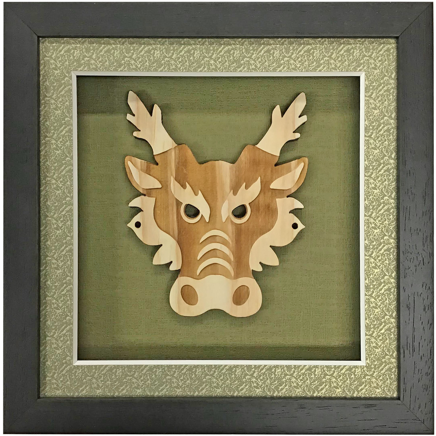 レーザー彫りの竜