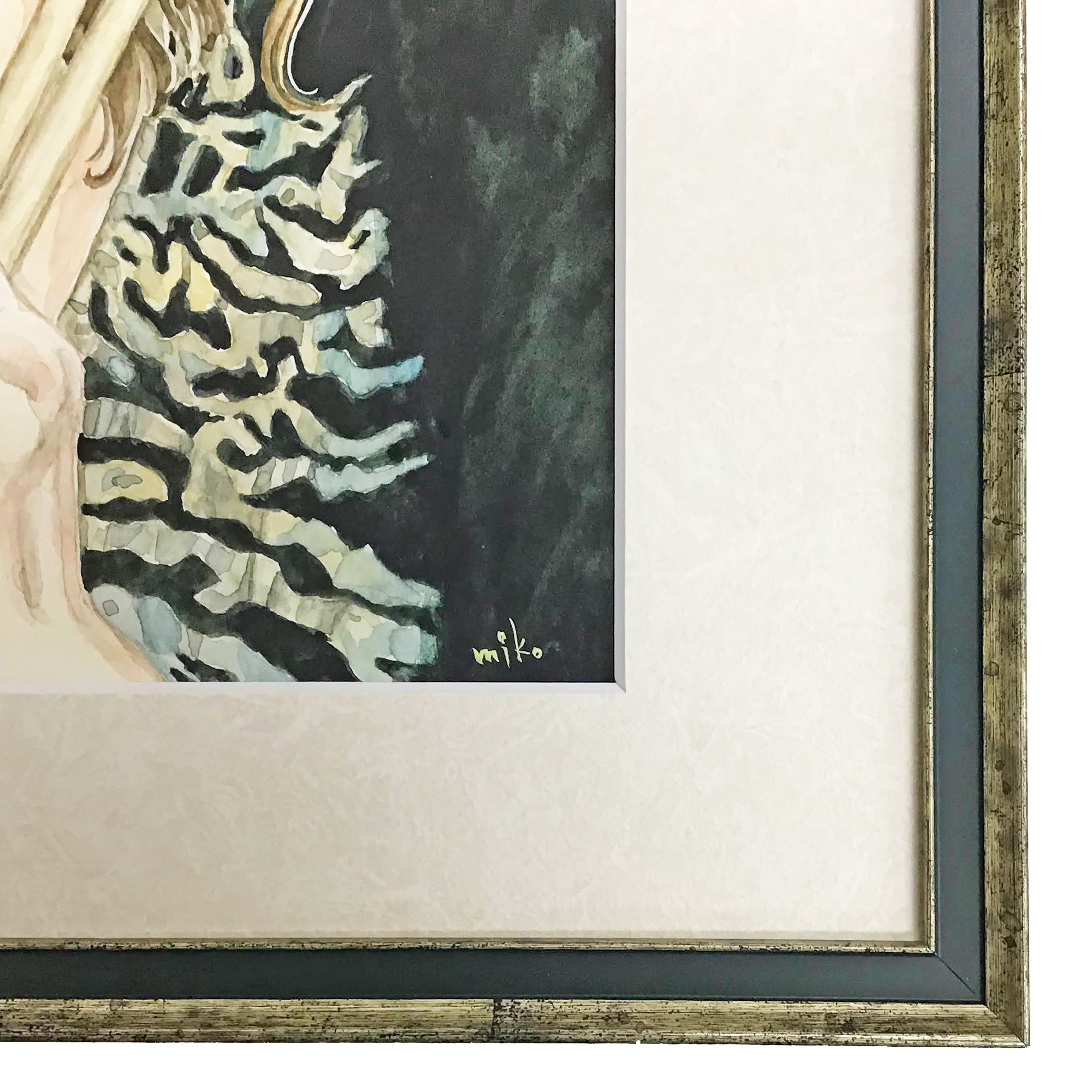 額装実例4 水彩画 Queen