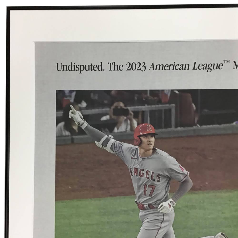 額装実例2 大谷翔平選手の新聞広告