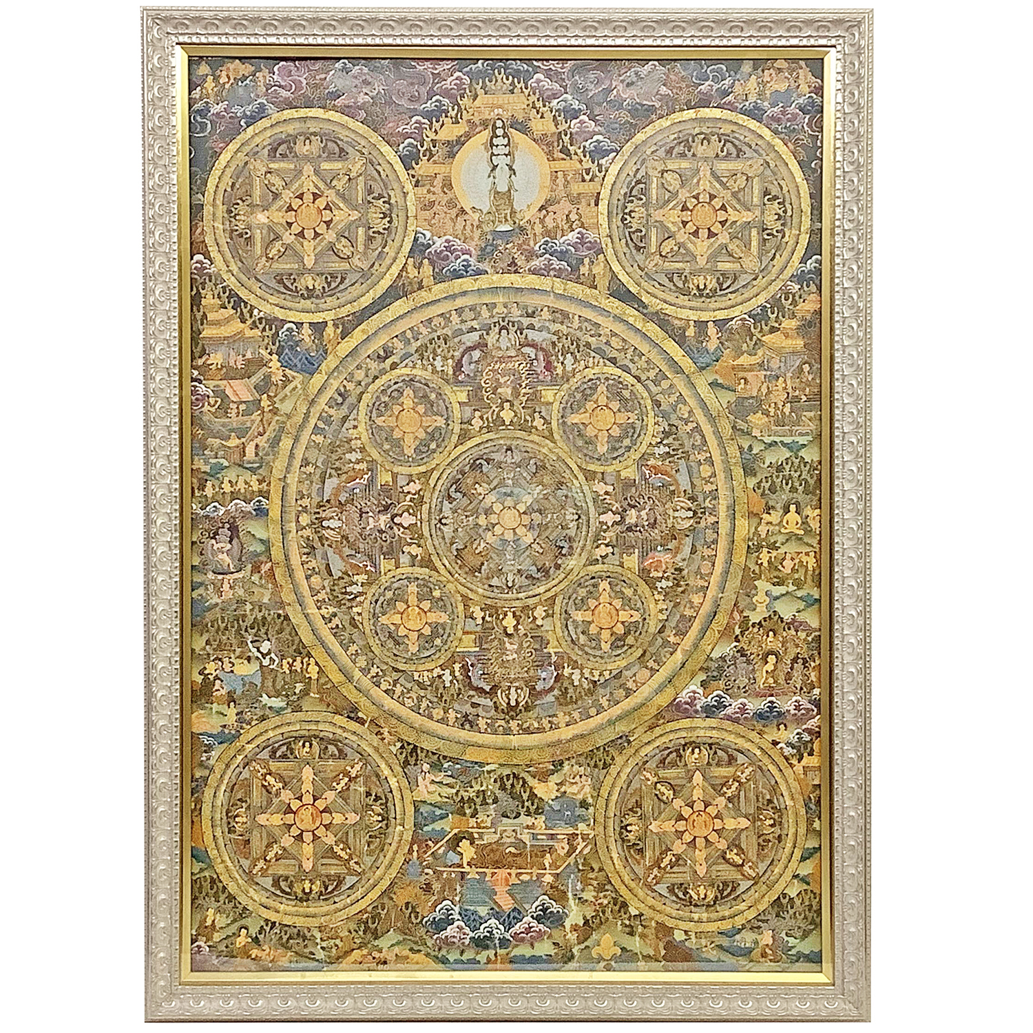 骨董品の曼荼羅タペストリー