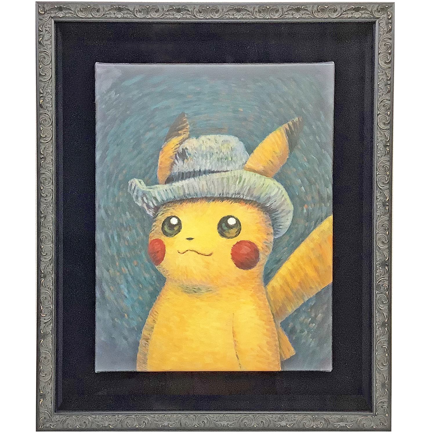 ゴッホピカチュウの浮かし額装