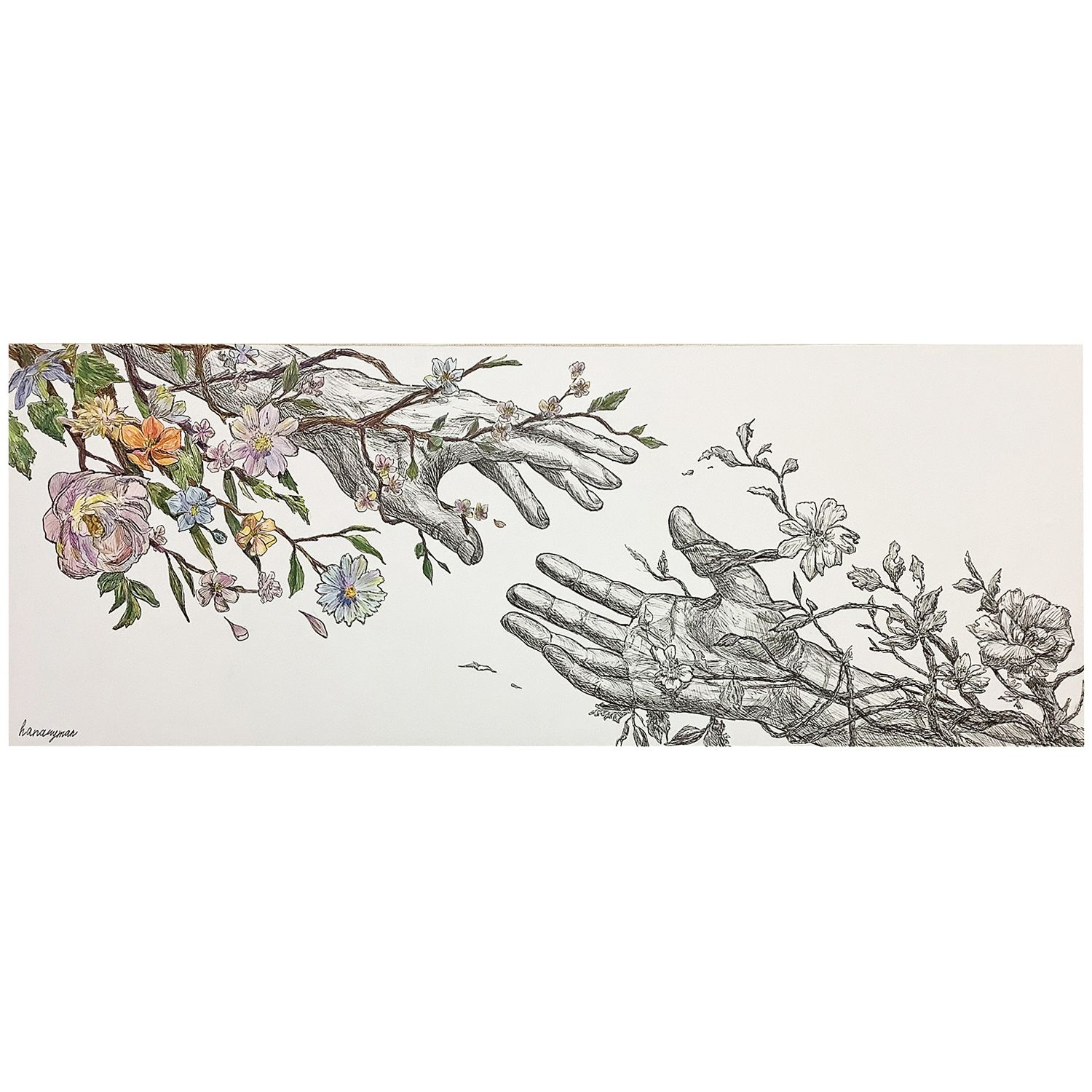 ボールペン画 パネル仕立て