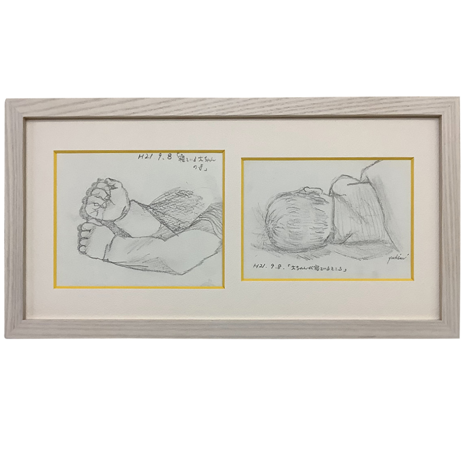 鉛筆画　わが子のスケッチ