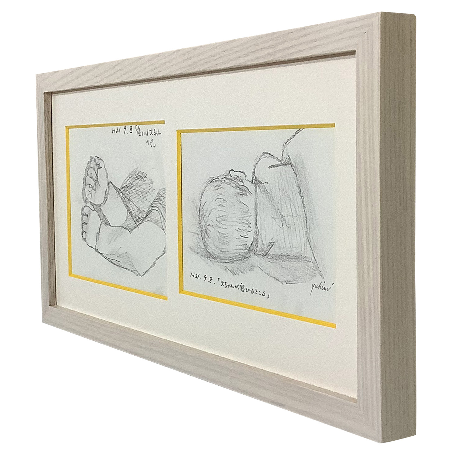 鉛筆画　わが子のスケッチ