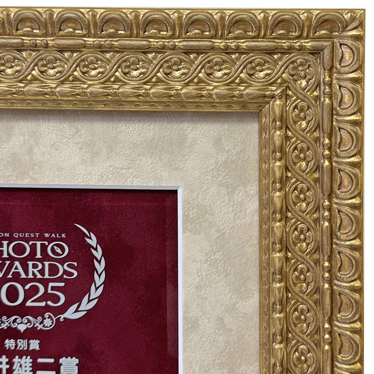 額装実例4 DQウォーク フォトアワード ガラス楯