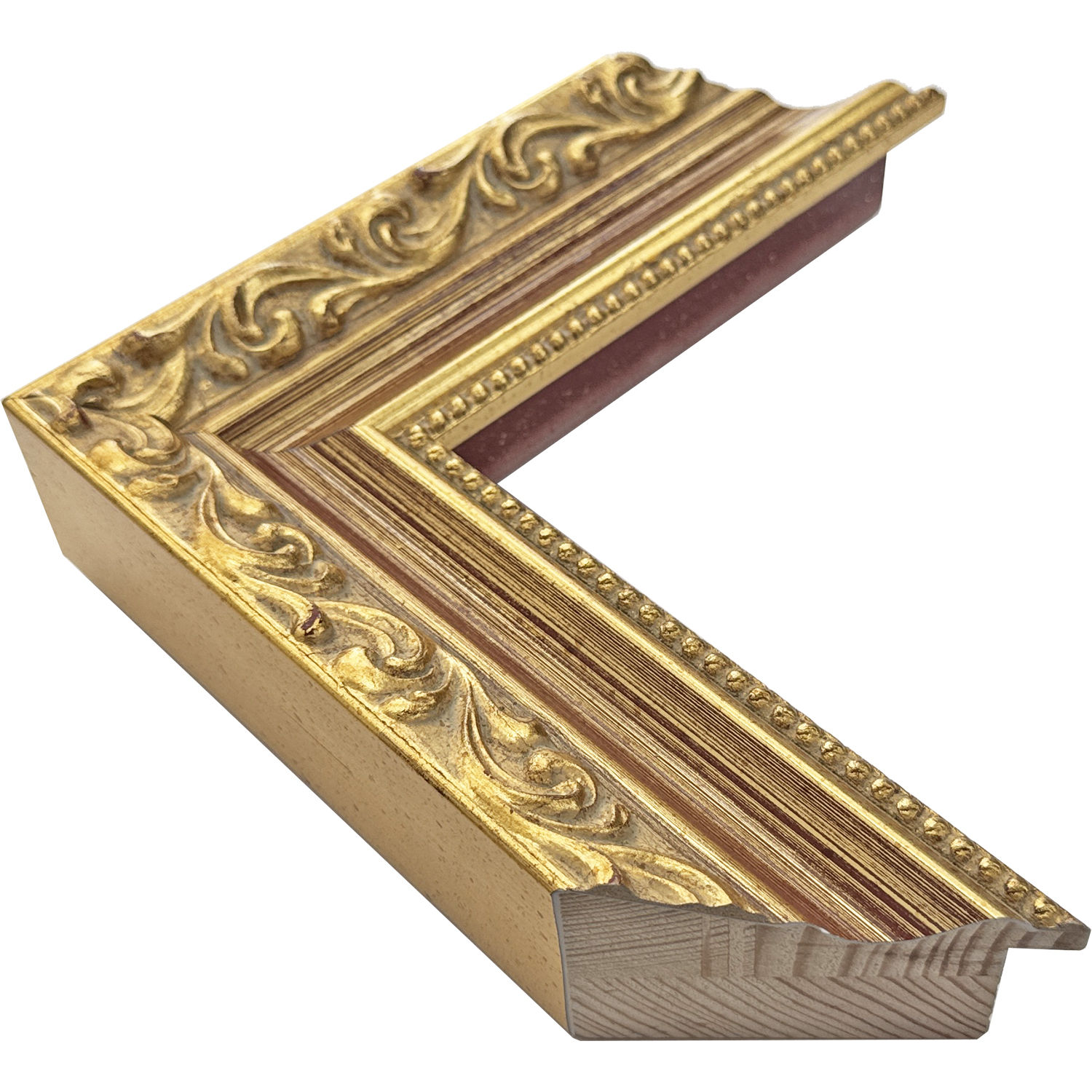 H-150133 ボタニカルな彫刻を引き立てる赤の挿し色が入ったオーダー